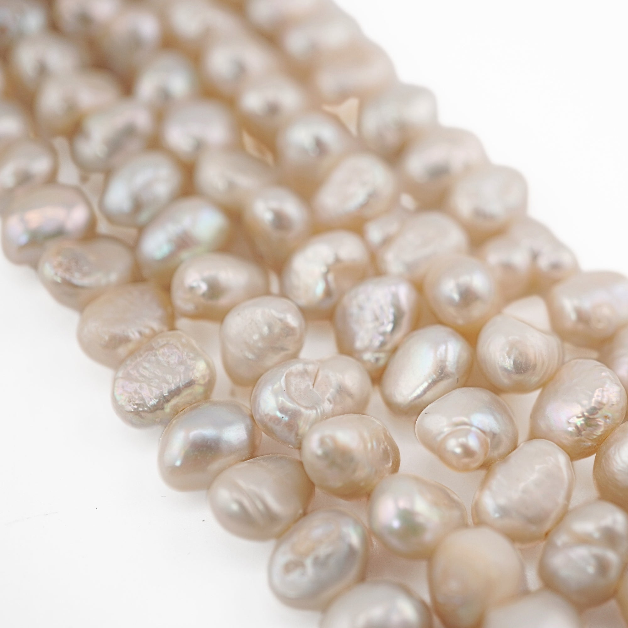Natural Gray Bead Strands for Jewelry Making
