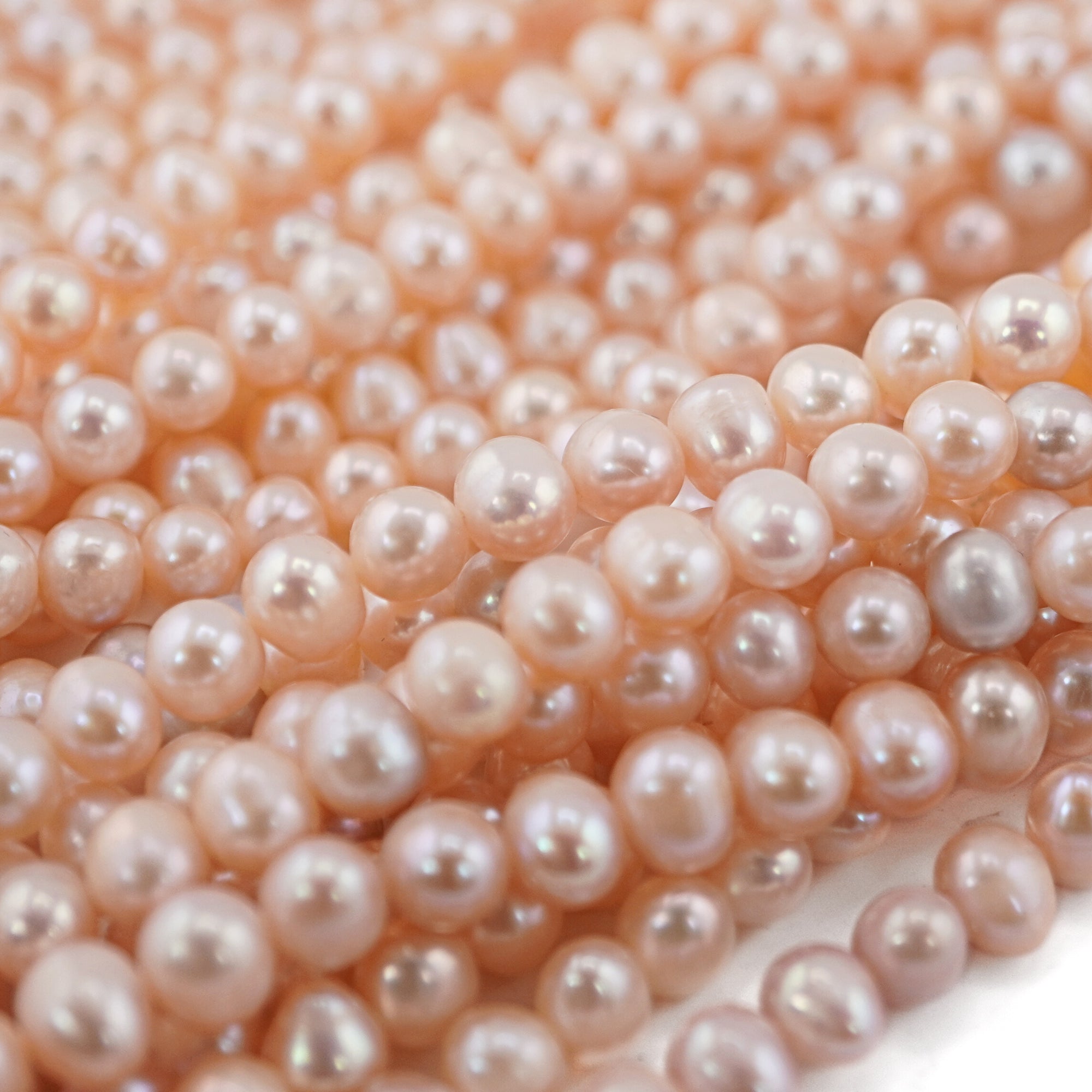 Natural Peach Pearl Beads for Earrings