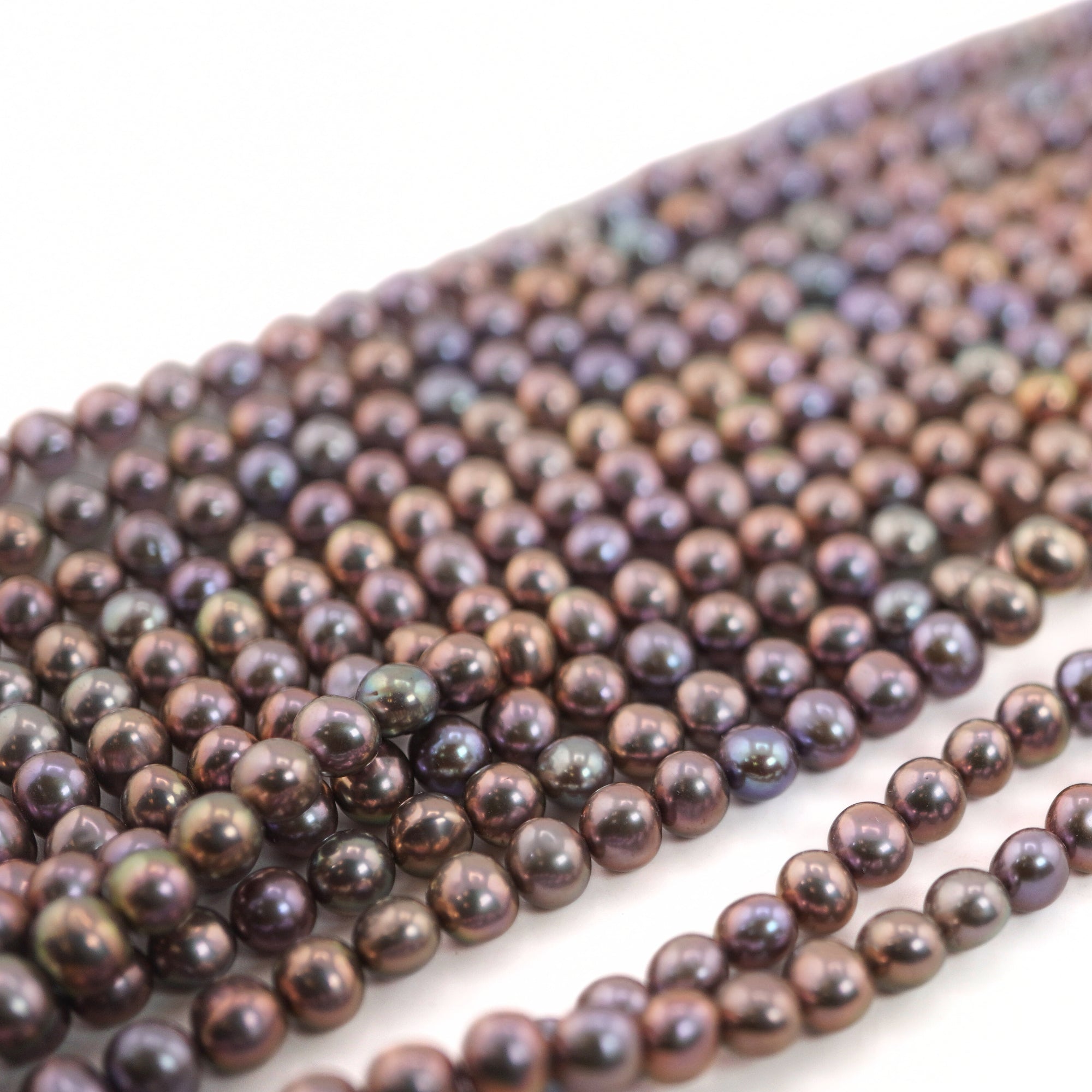 Natural Peacock Potato Shape Pearl Beads