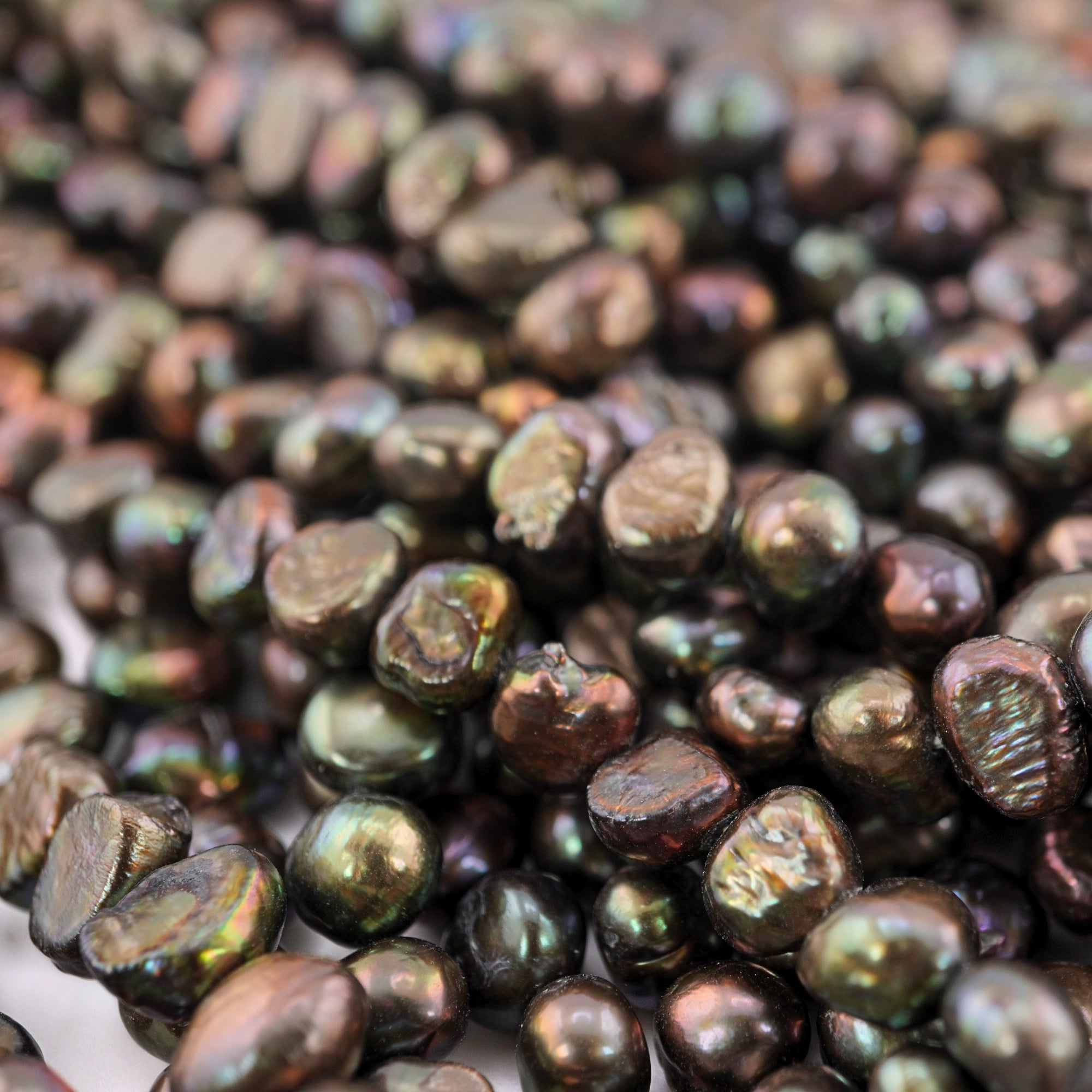 Natural Potato Shape Peacock Pearls