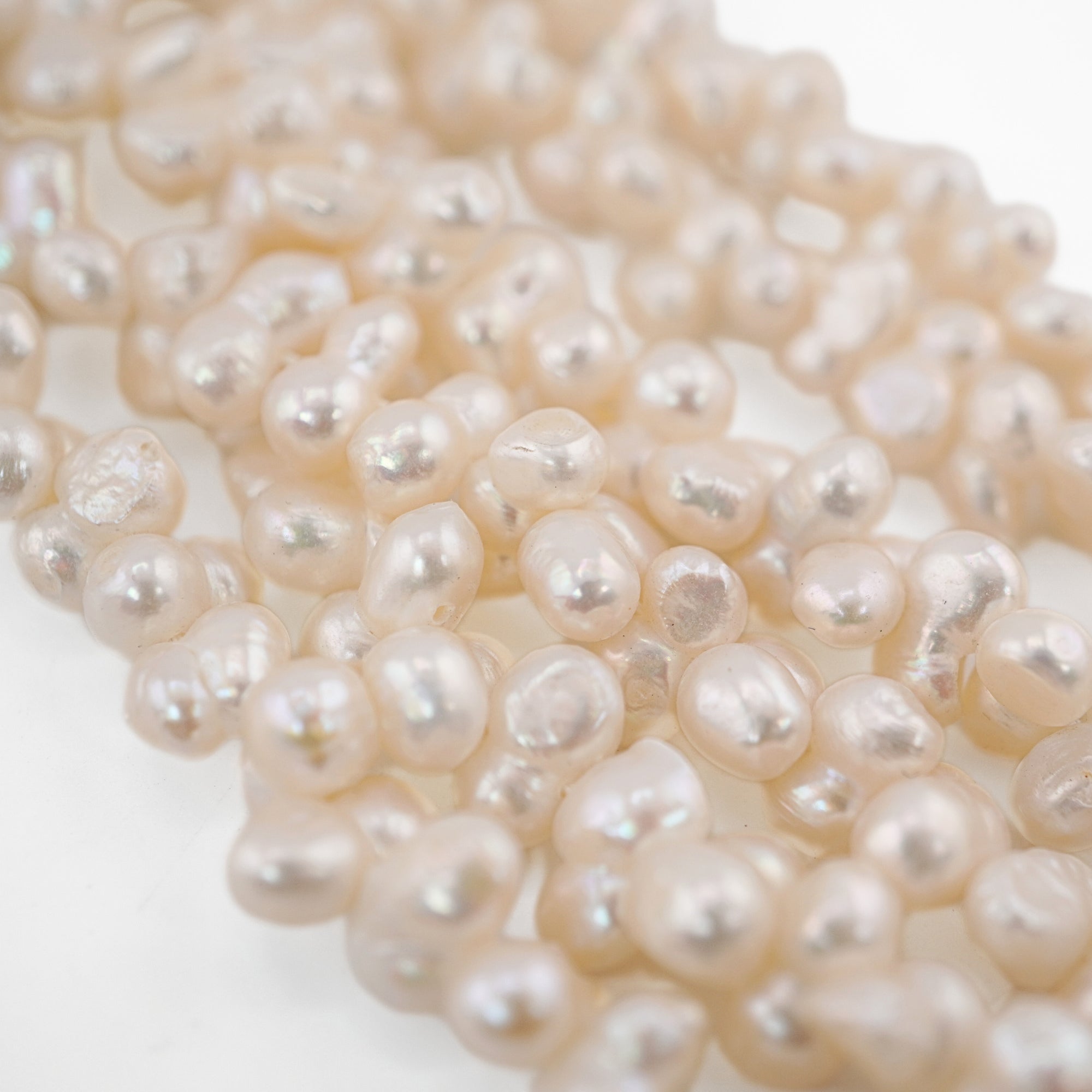 Natural White Freshwater Pearl Strands for Jewelry