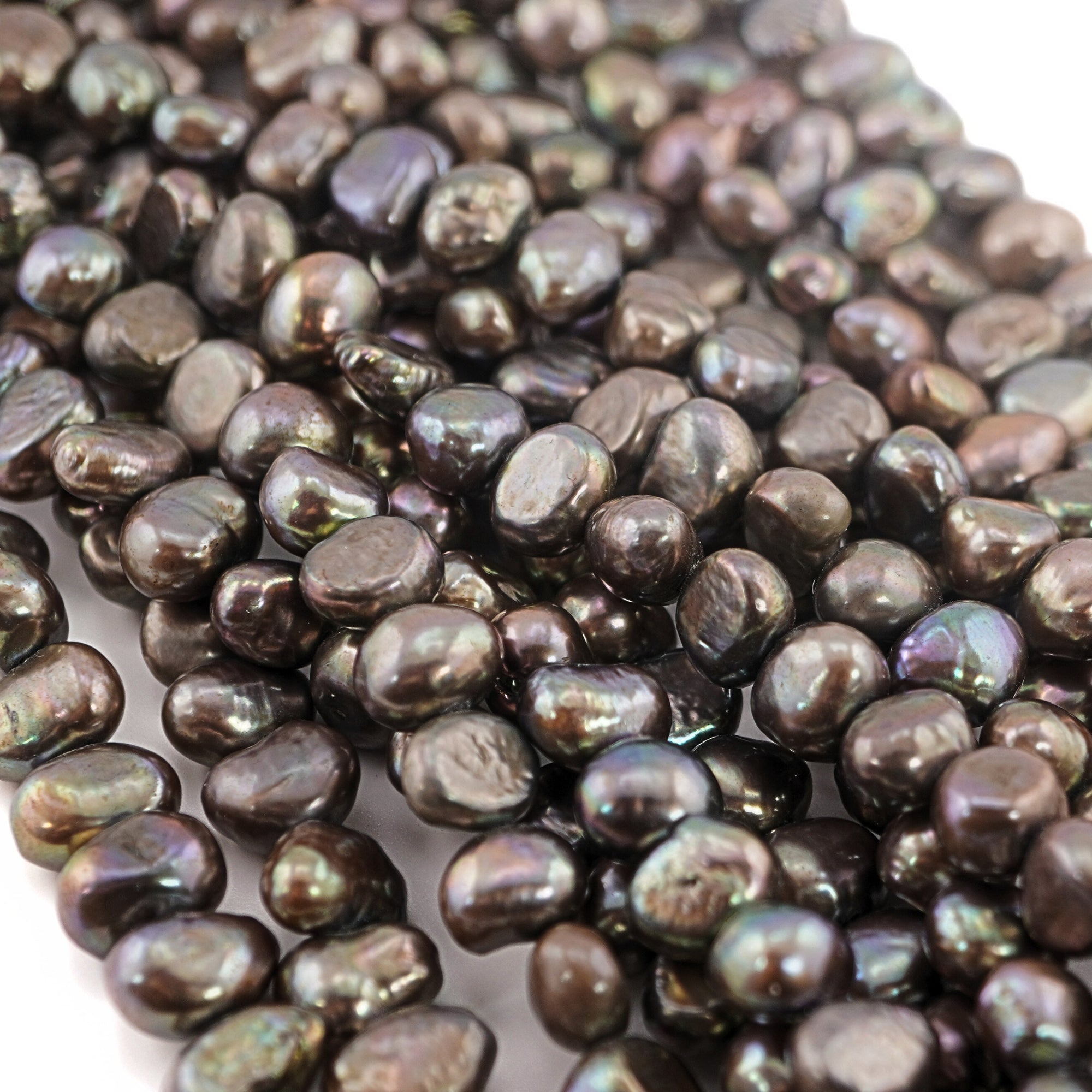 Natural freshwater pearl bead strands