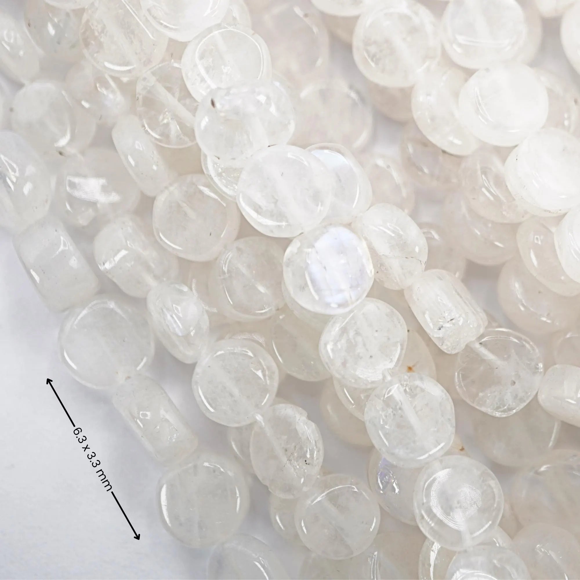 Natural moonstone gemstone smooth beads