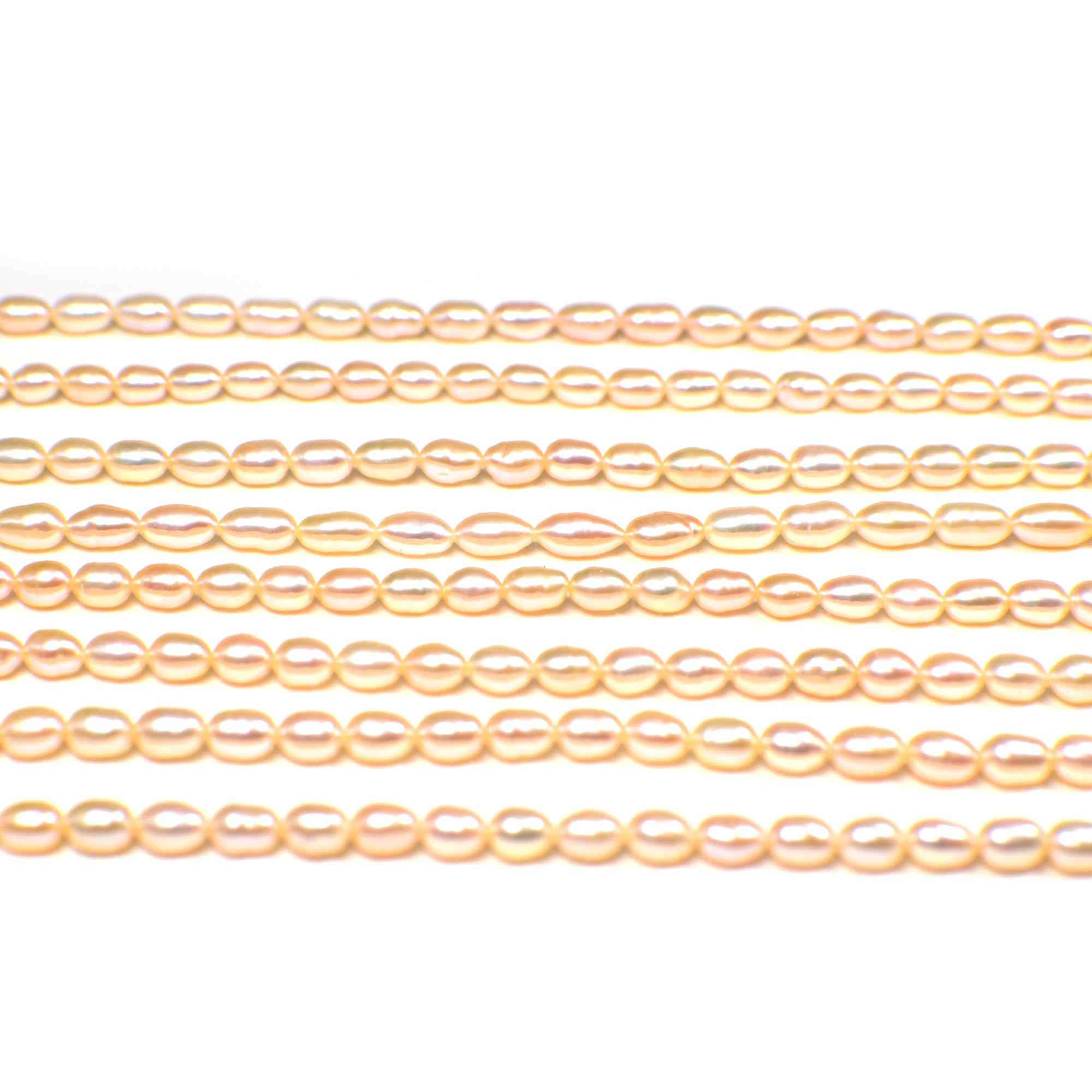 Natural peach rice pearls