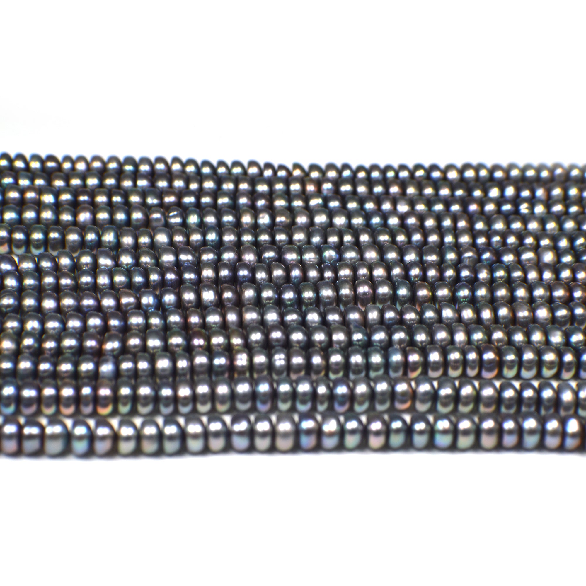 Navy Blue Pearl Gemstone Beads