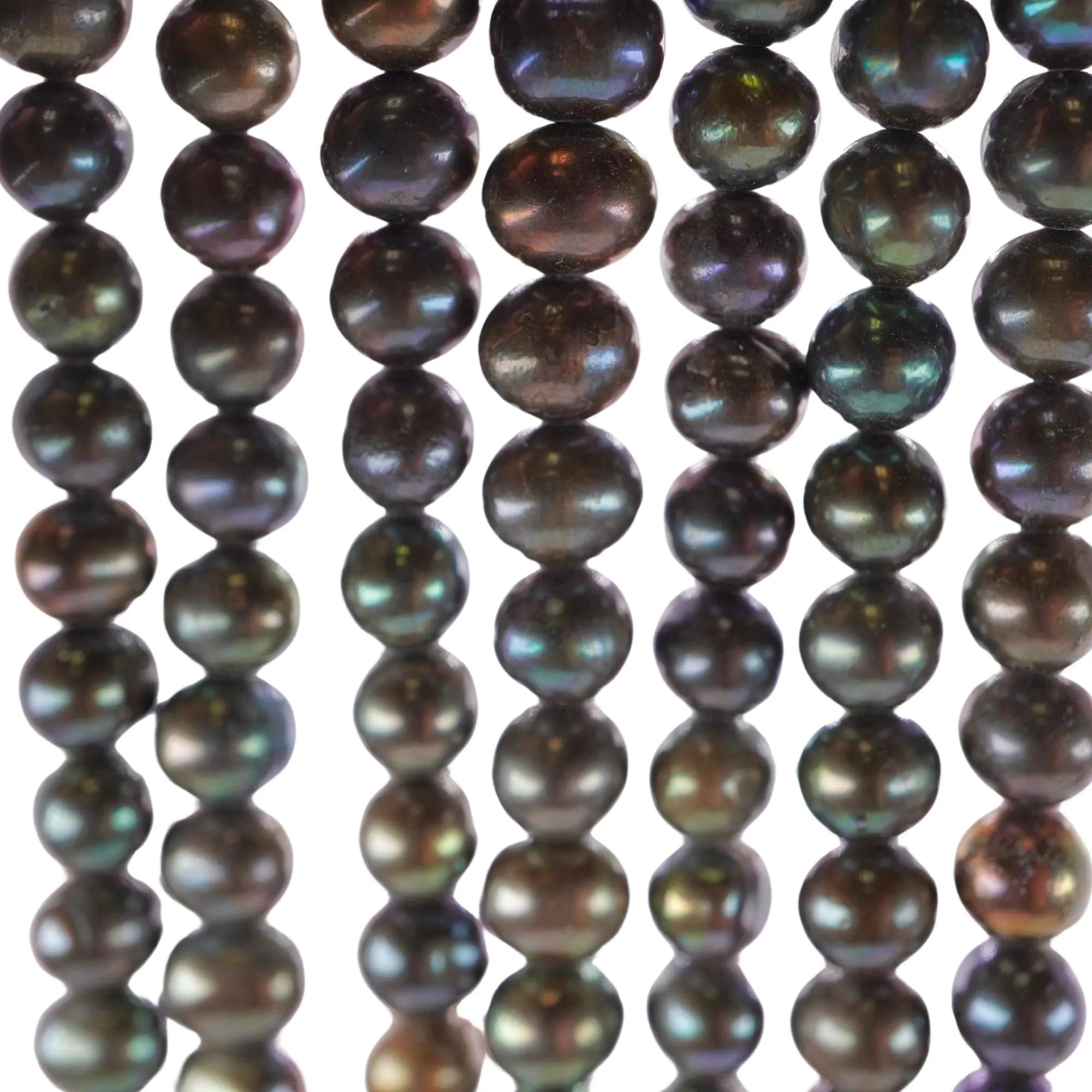 Near Round Peacock Freshwater Pearl