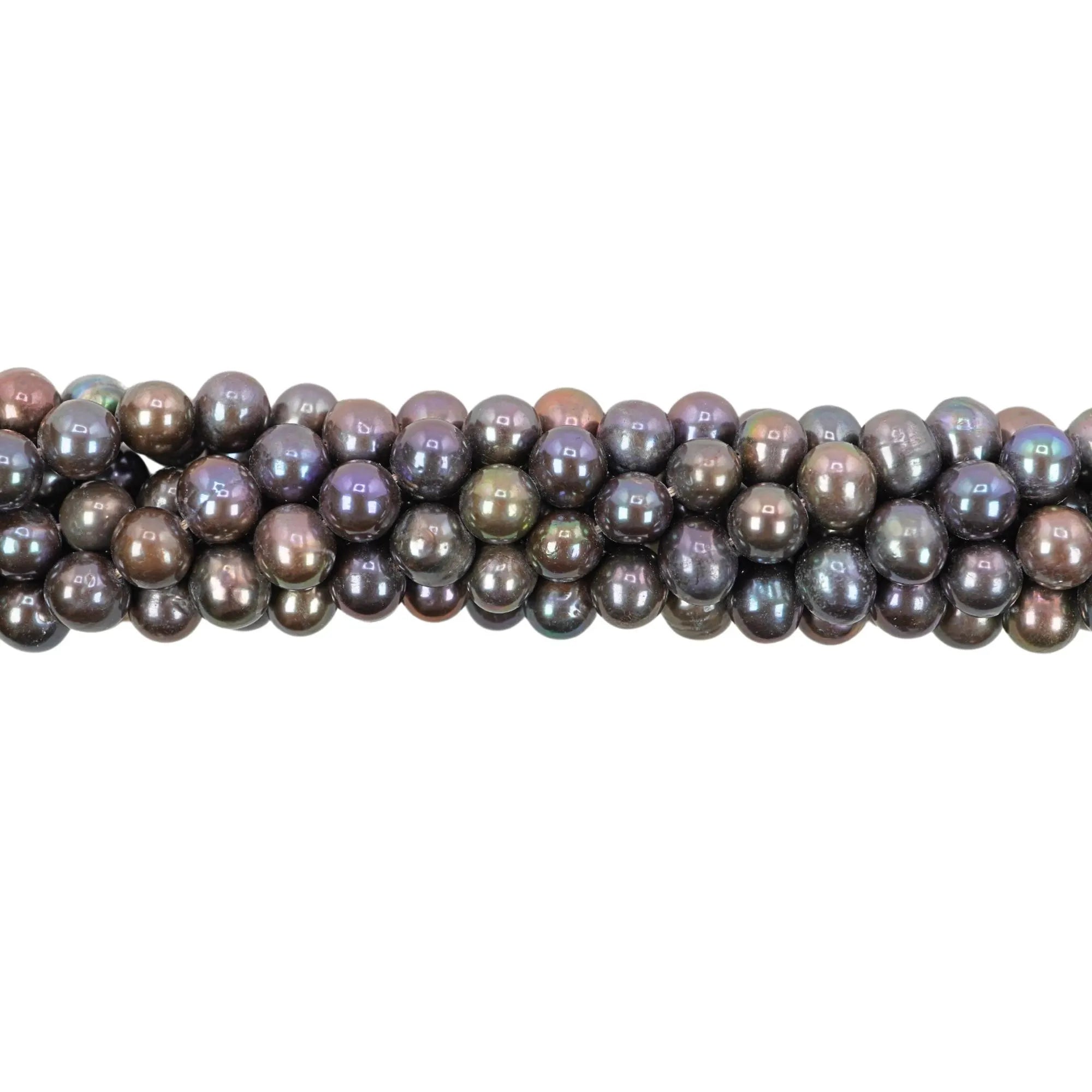 Near Round Peacock Freshwater Pearl