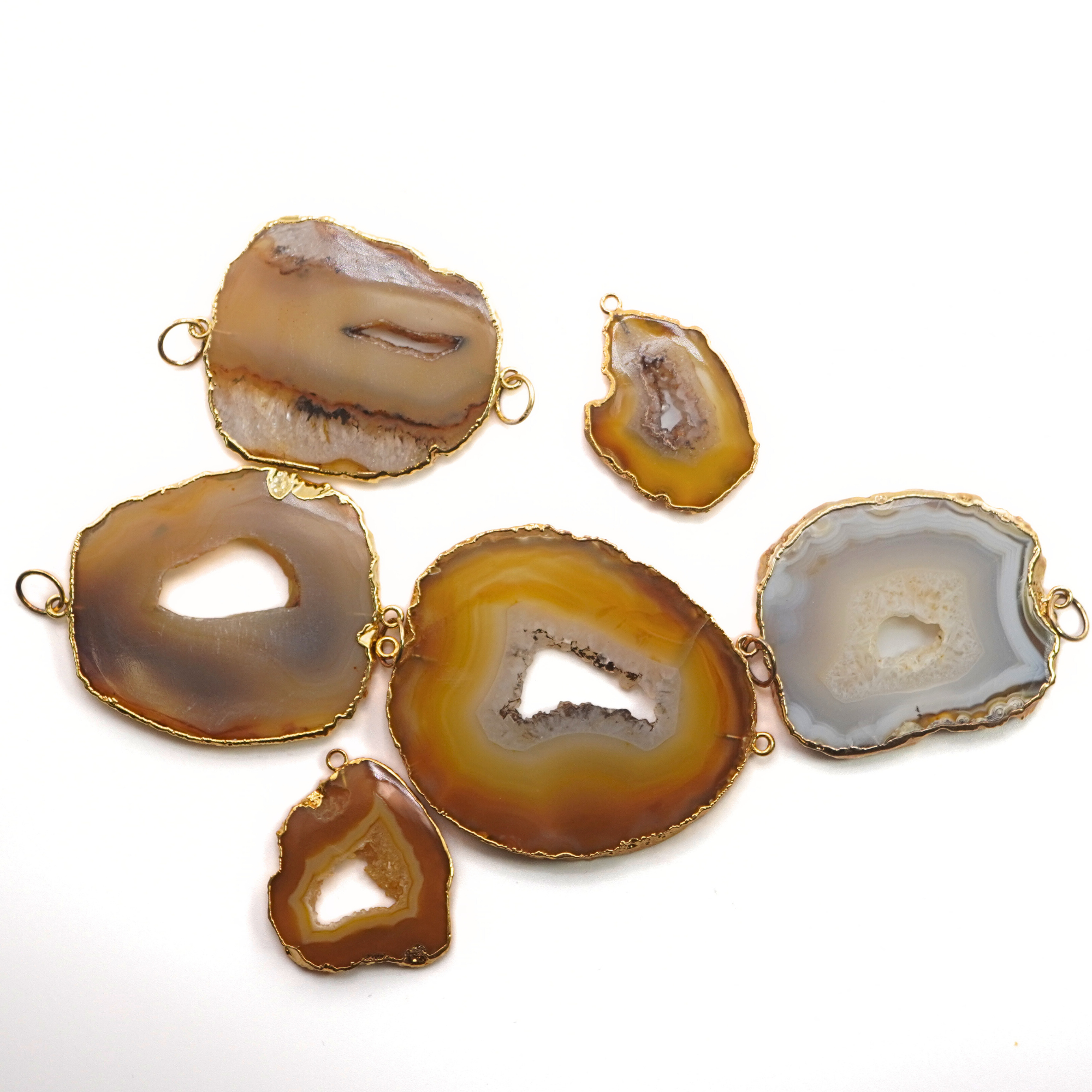 Orange Agate Beads for Pendant Making