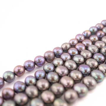 Organic-Shaped Violet Pearl Beads