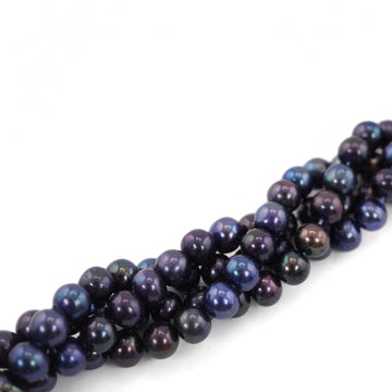Oval freshwater pearls peacock color