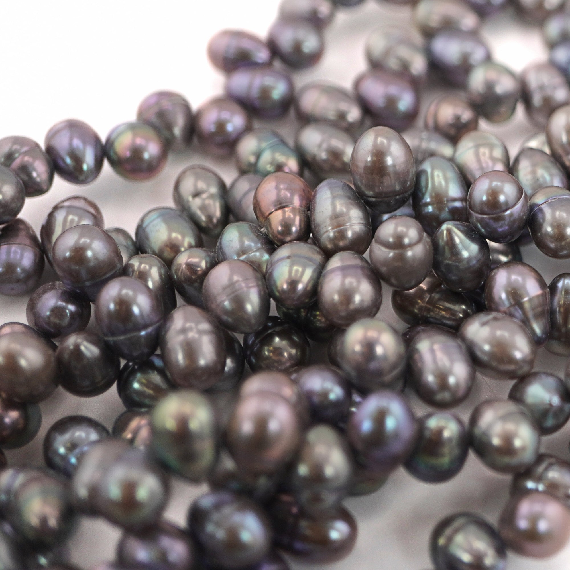 Oval pearl beads for handmade jewelry