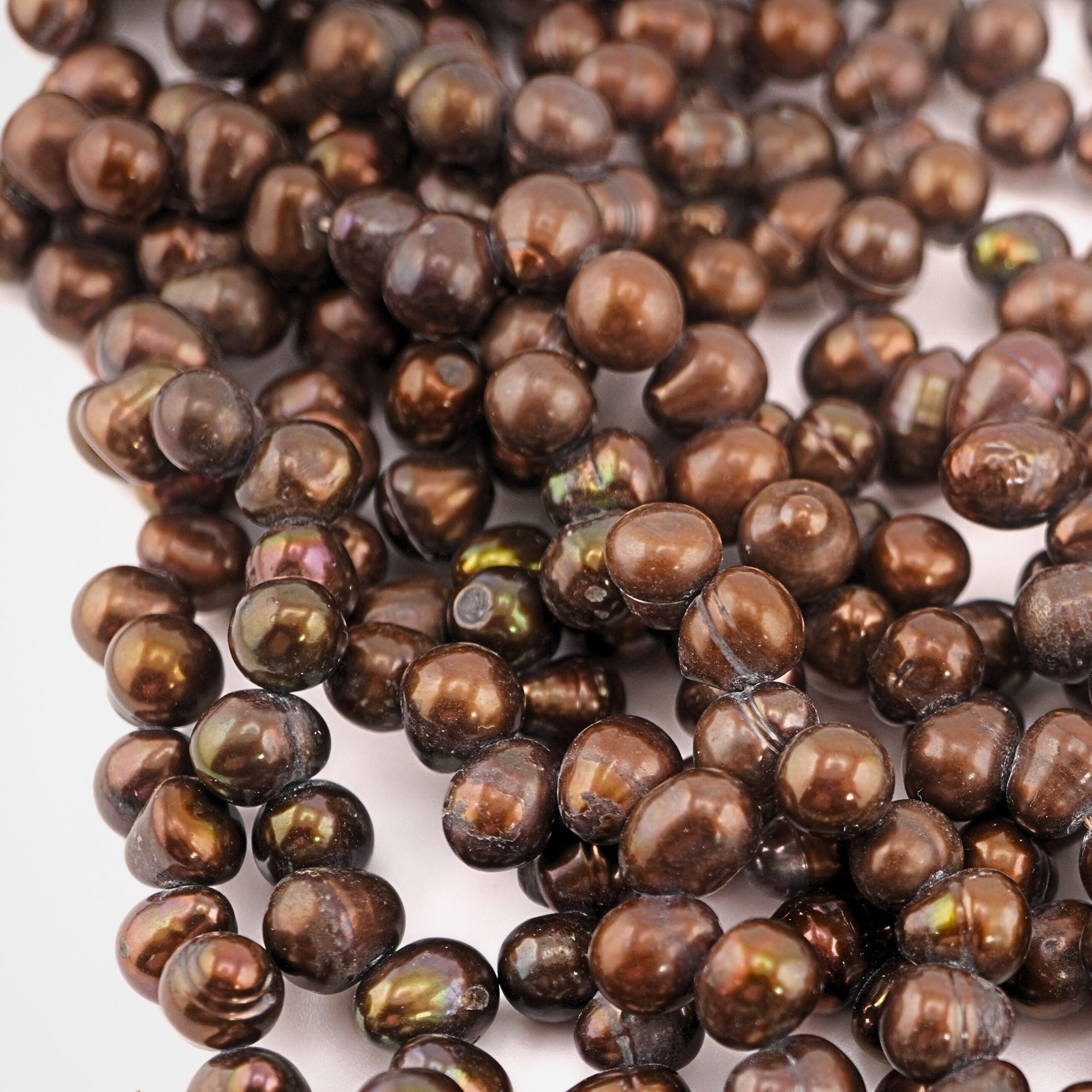 Oval pearl beads for jewelry making