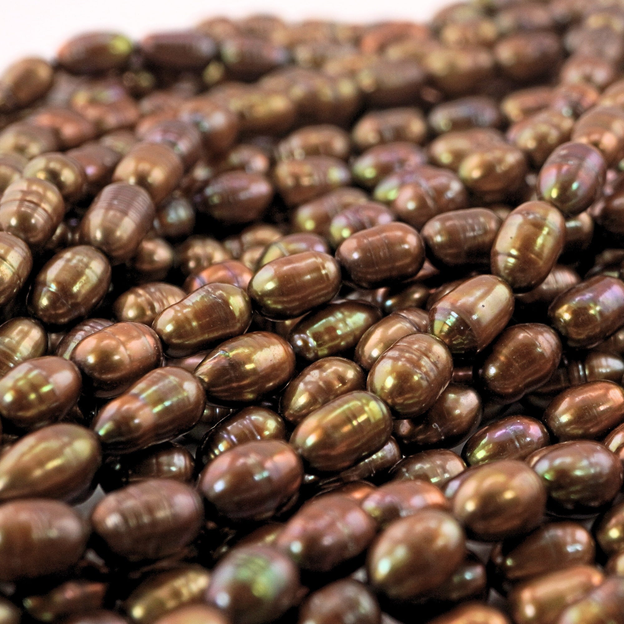 Oval pearl strand for DIY jewelry