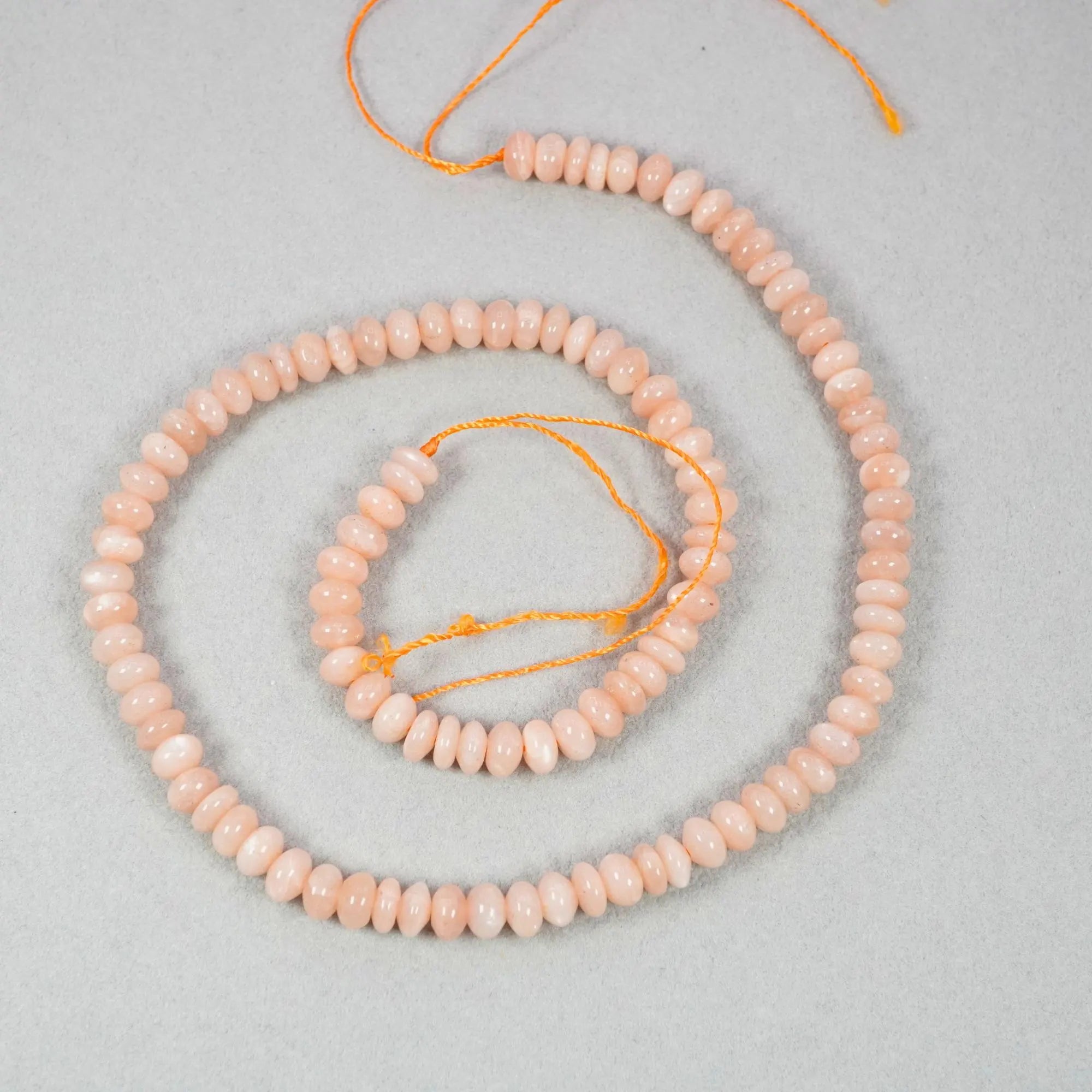 Peach Moonstone Gemstone Beads For Jewelry Making