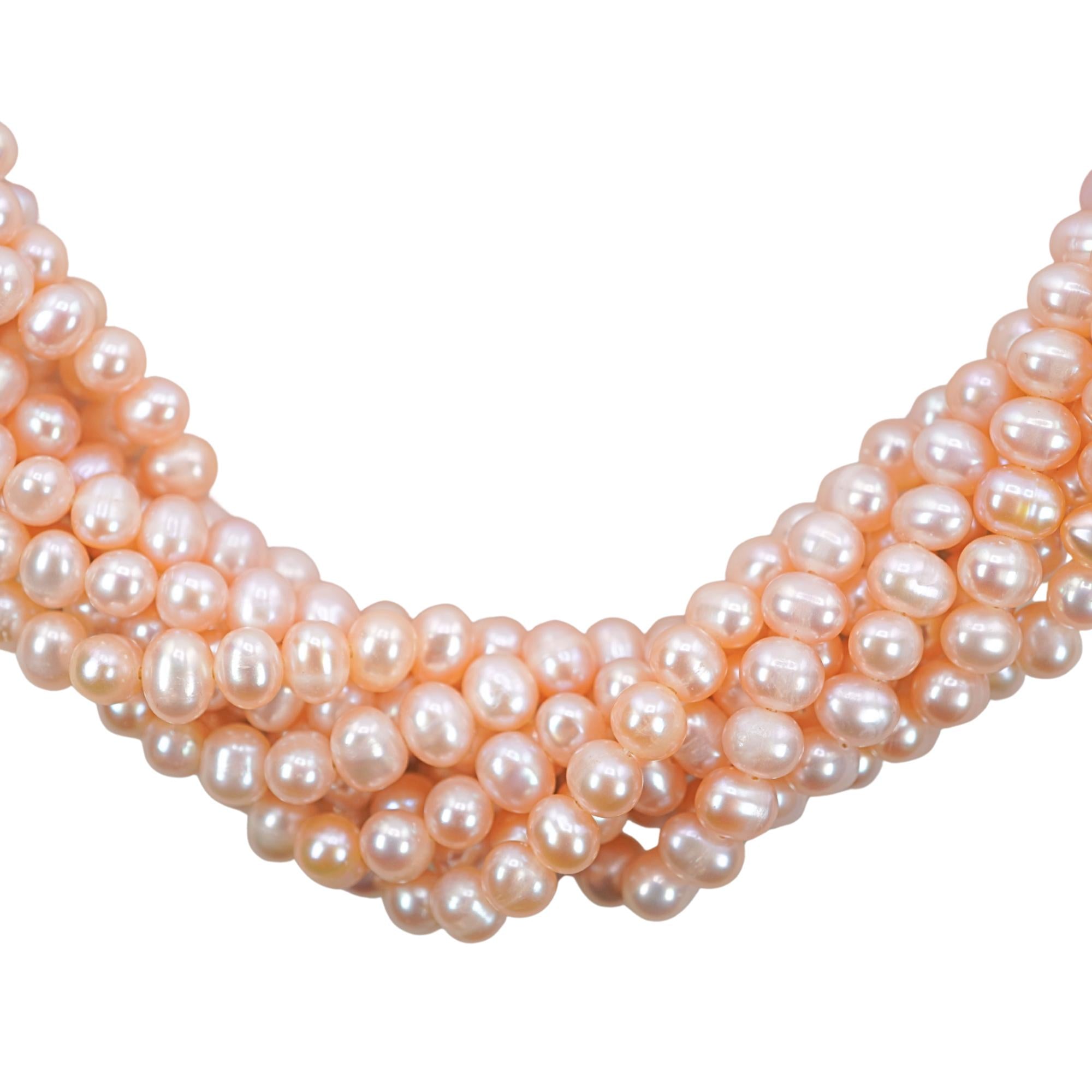 Peach Potato Freshwater Pearls