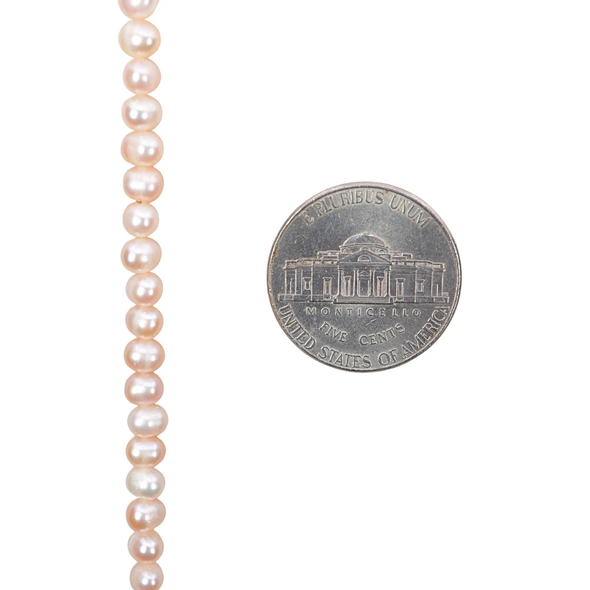 Peach Potato Freshwater Pearls