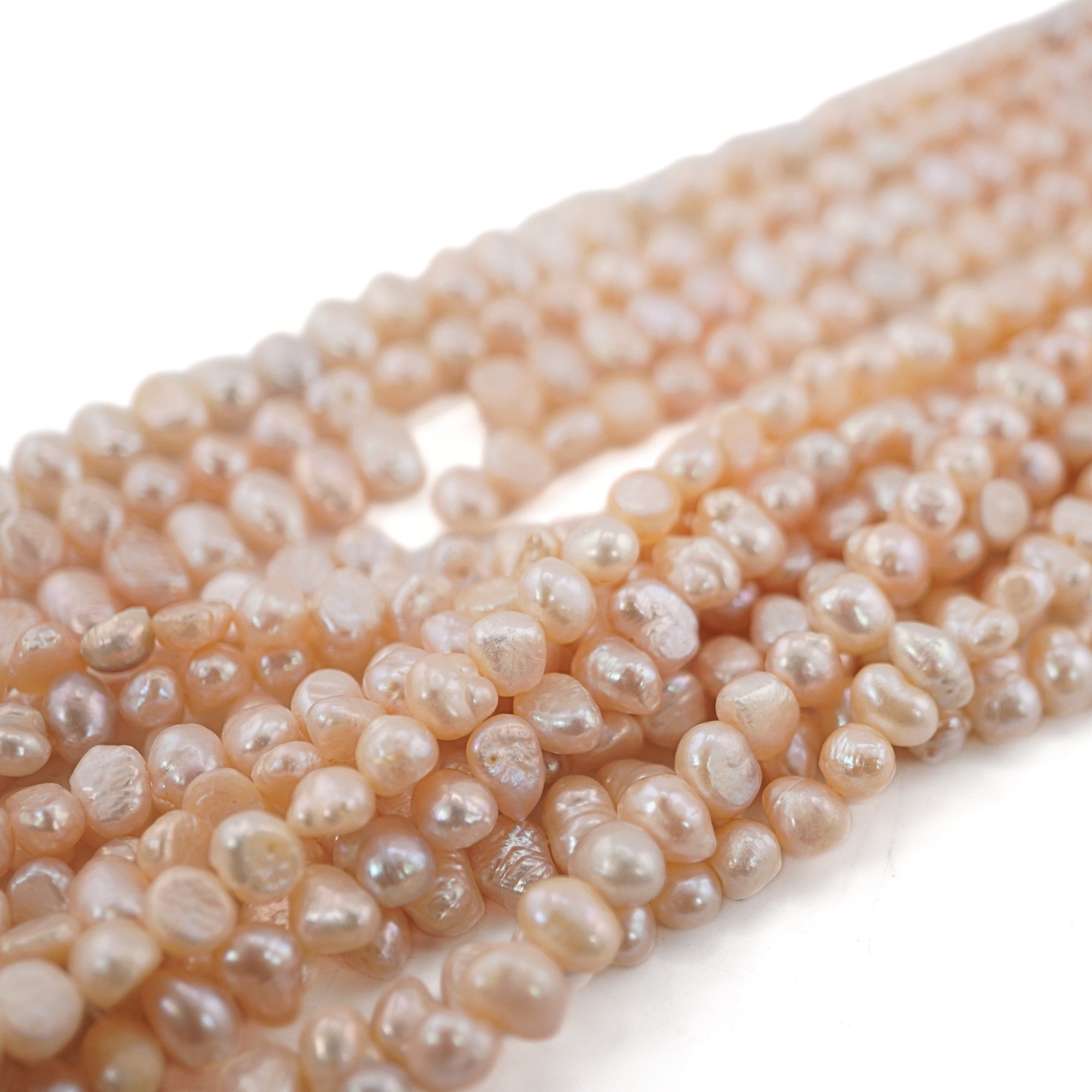 Peach Freshwater Pearl Beads for Jewelry