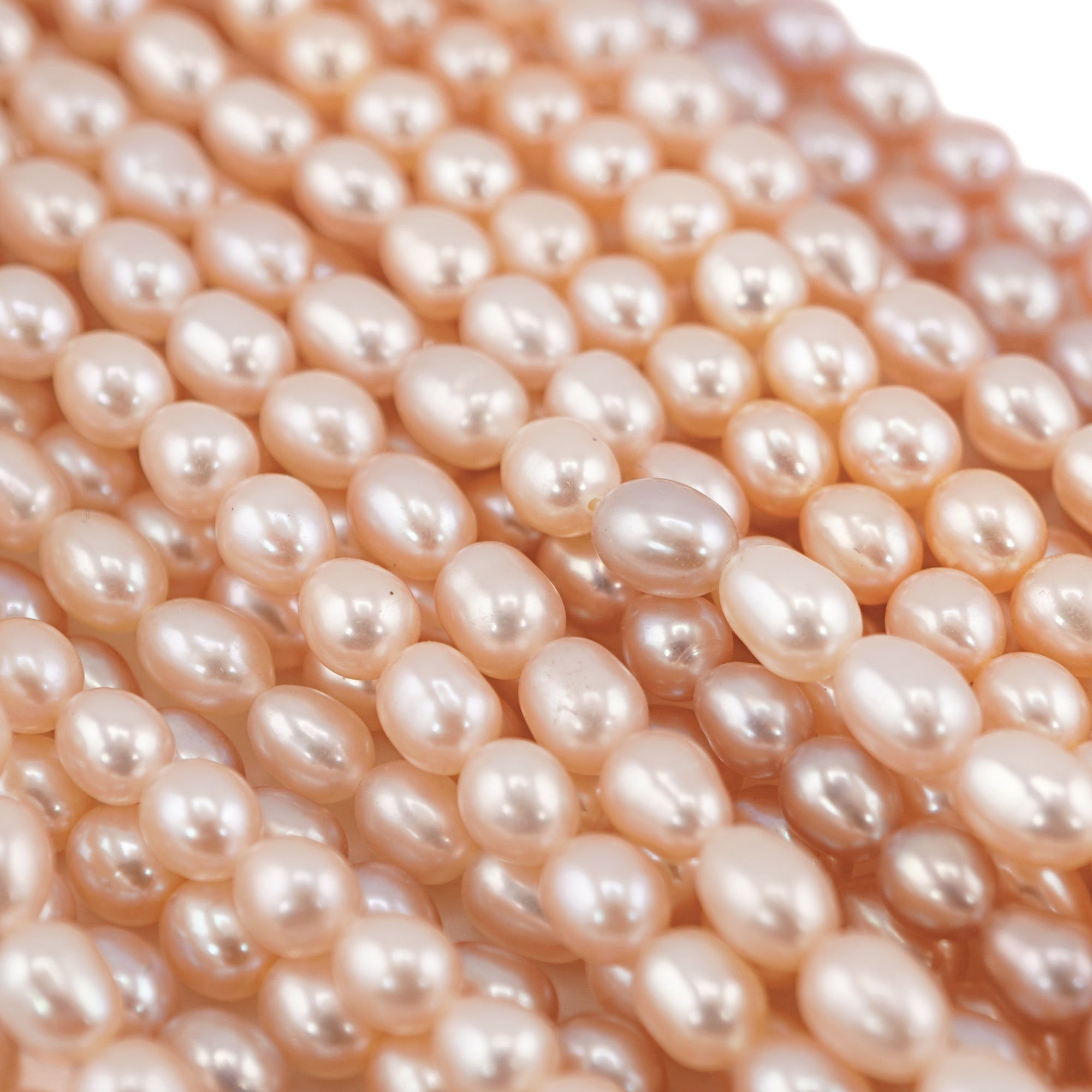 Peach natural pearls
