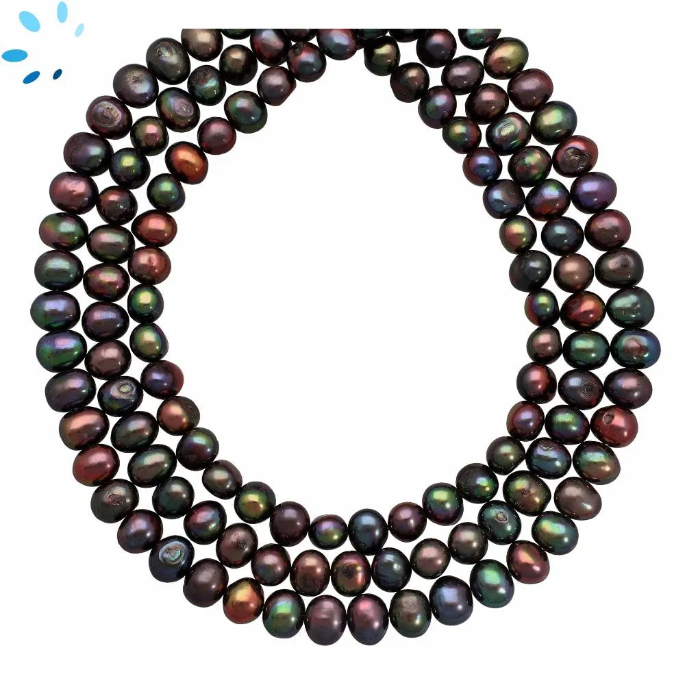 Peacock Freshwater Pearls Potato Shape Beads Strand