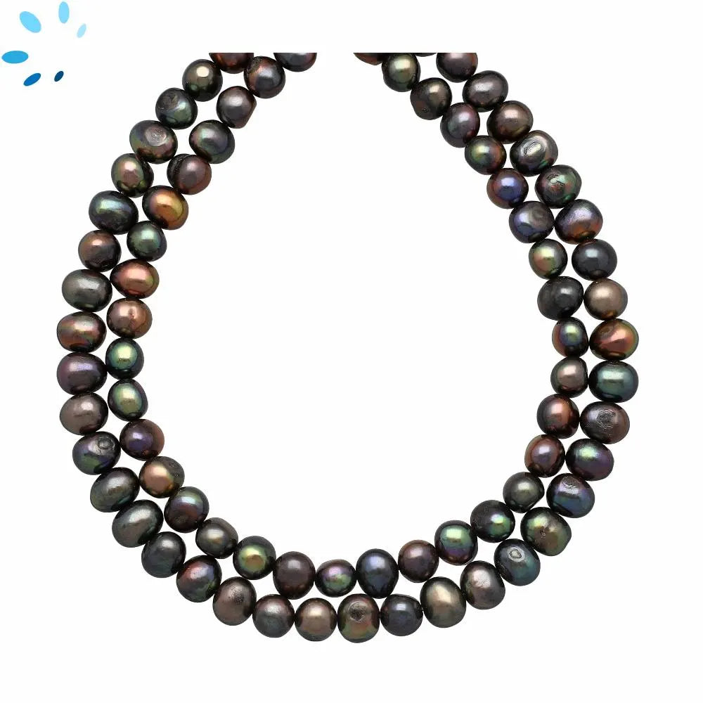 Peacock Freshwater Pearls Potato Shape Beads Strand
