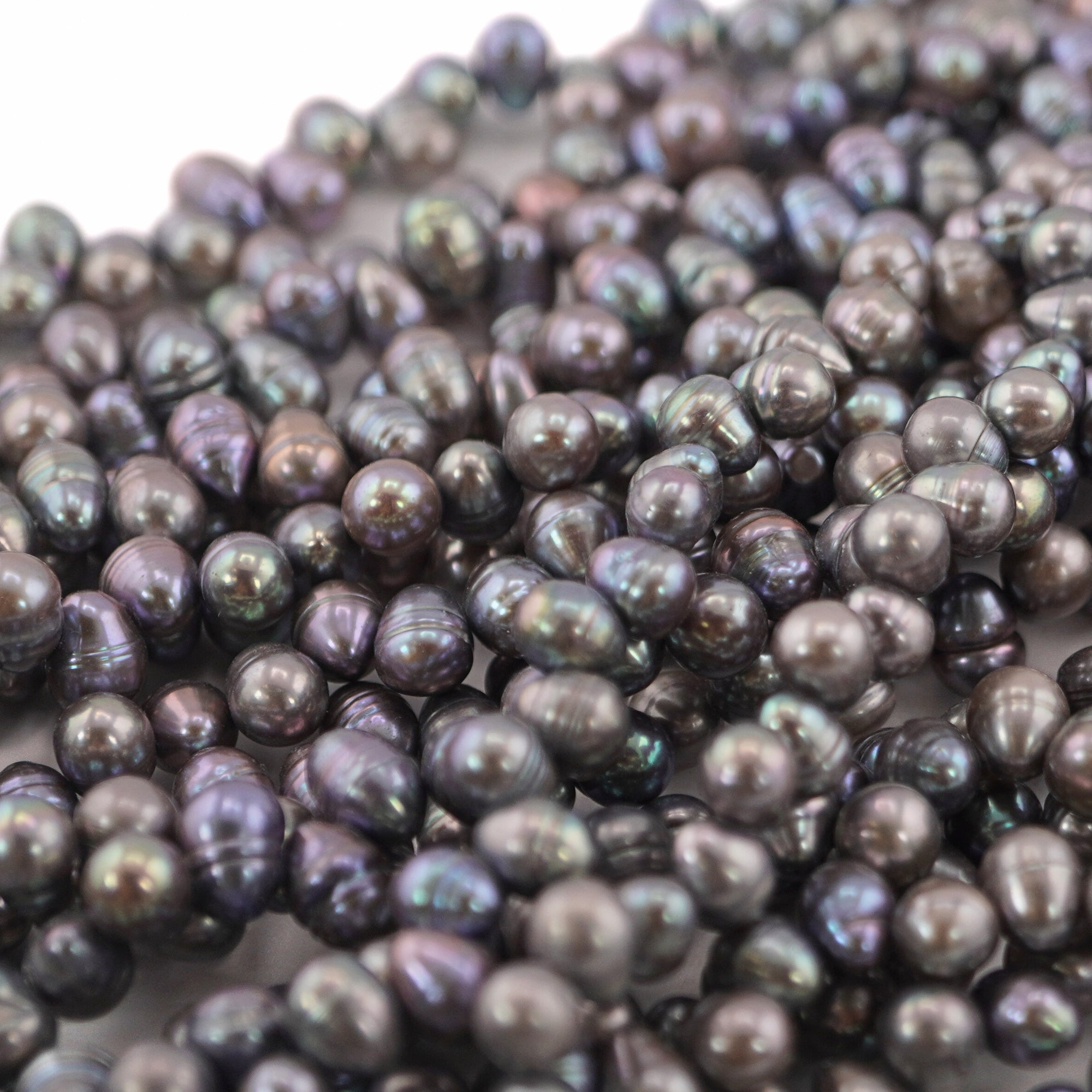 Peacock color natural pearls for jewelry