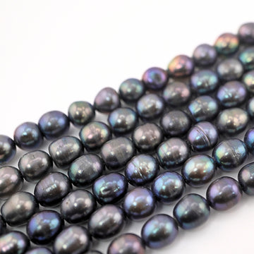 Peacock navy blue baroque pearl beads wholesale