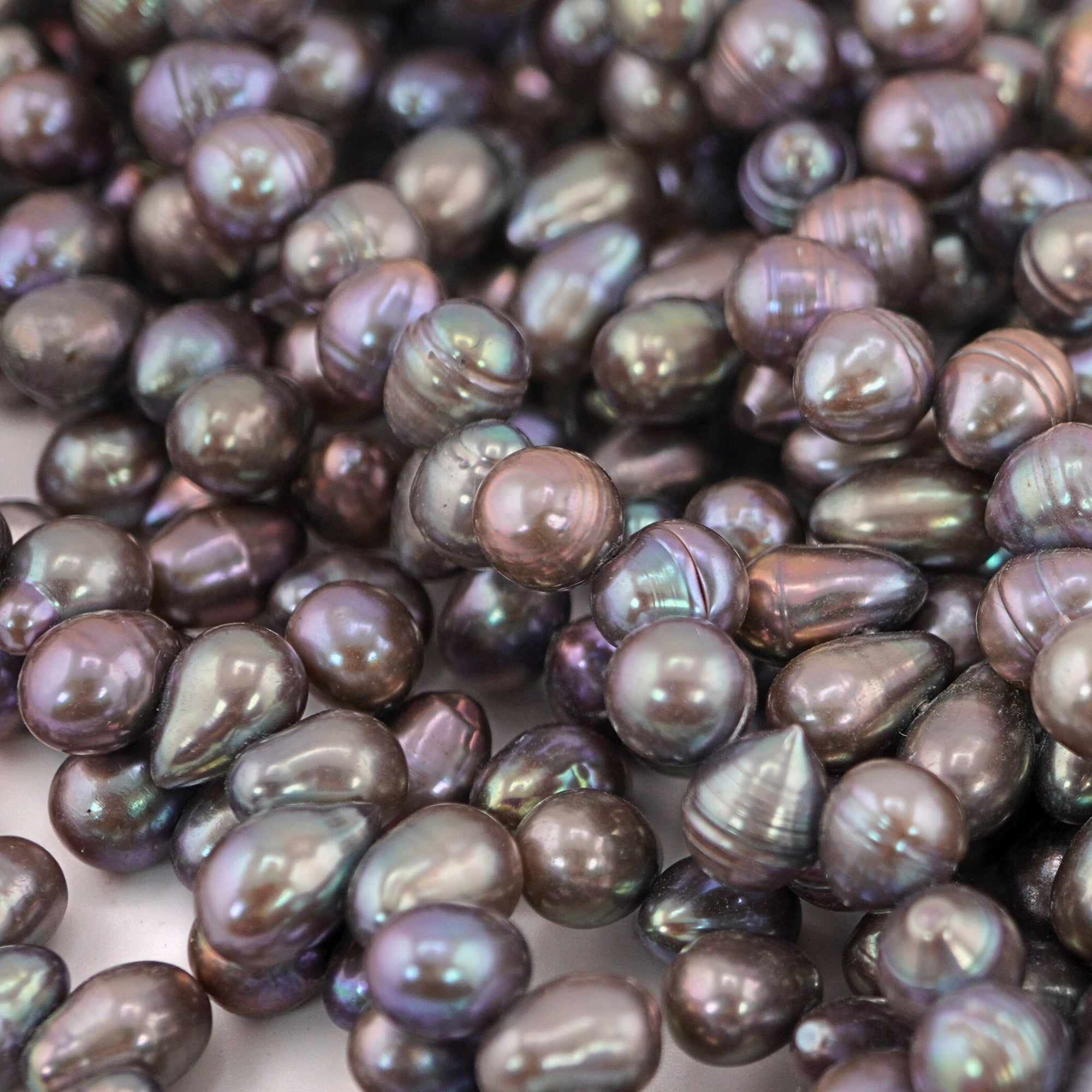 Peacock oval pearls real gemstone