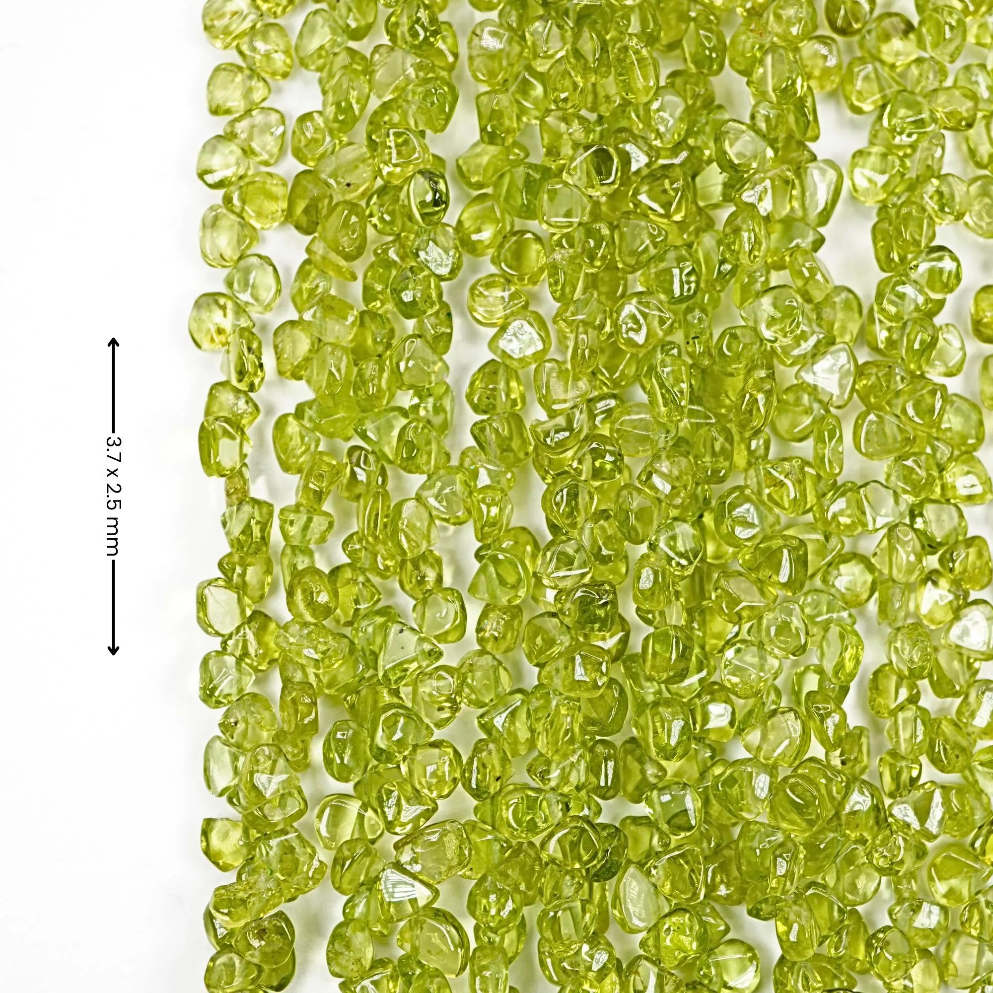 Peridot Smooth Heart Shape Gemstone Strand Beads