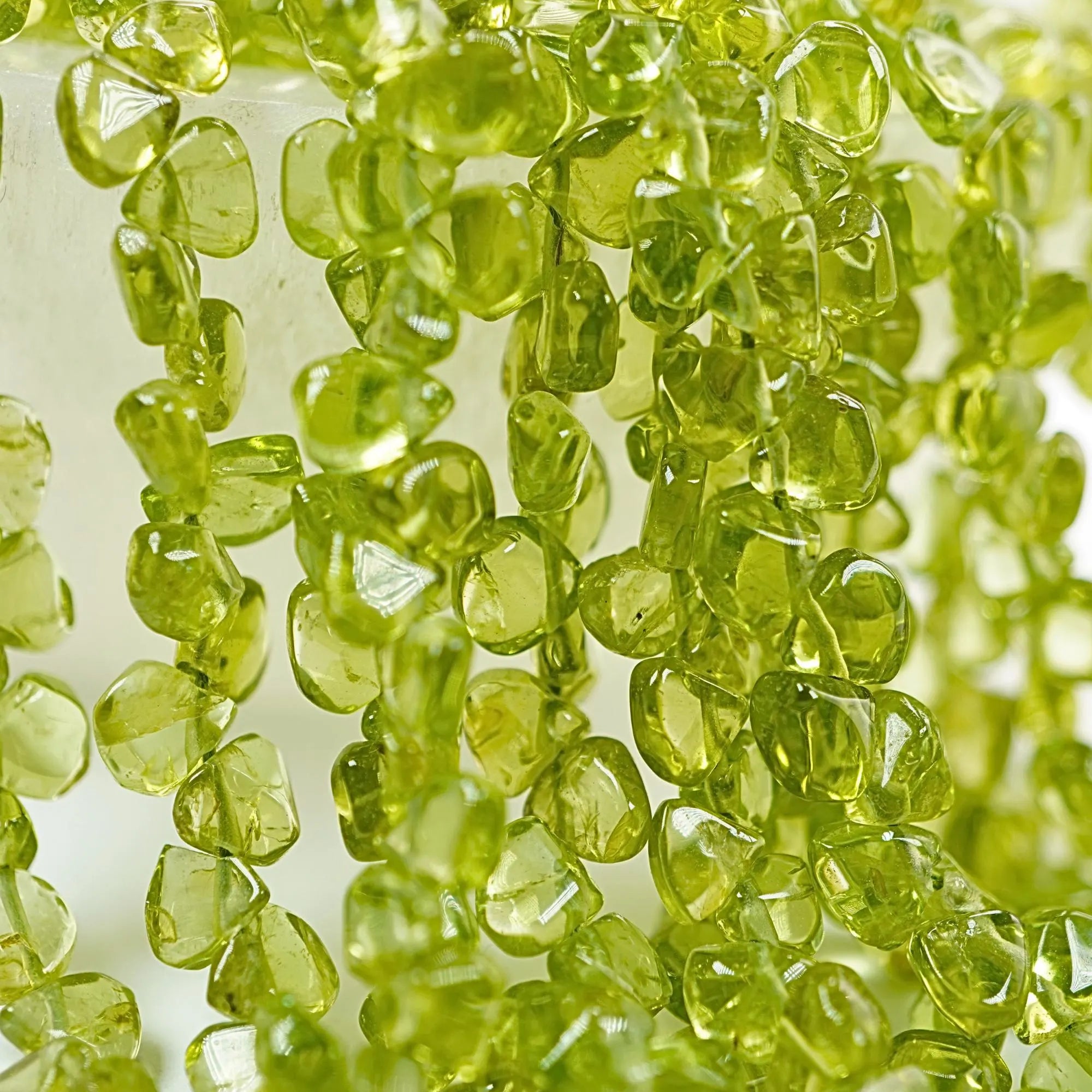 Peridot Smooth Heart Shape Gemstone Strand Beads