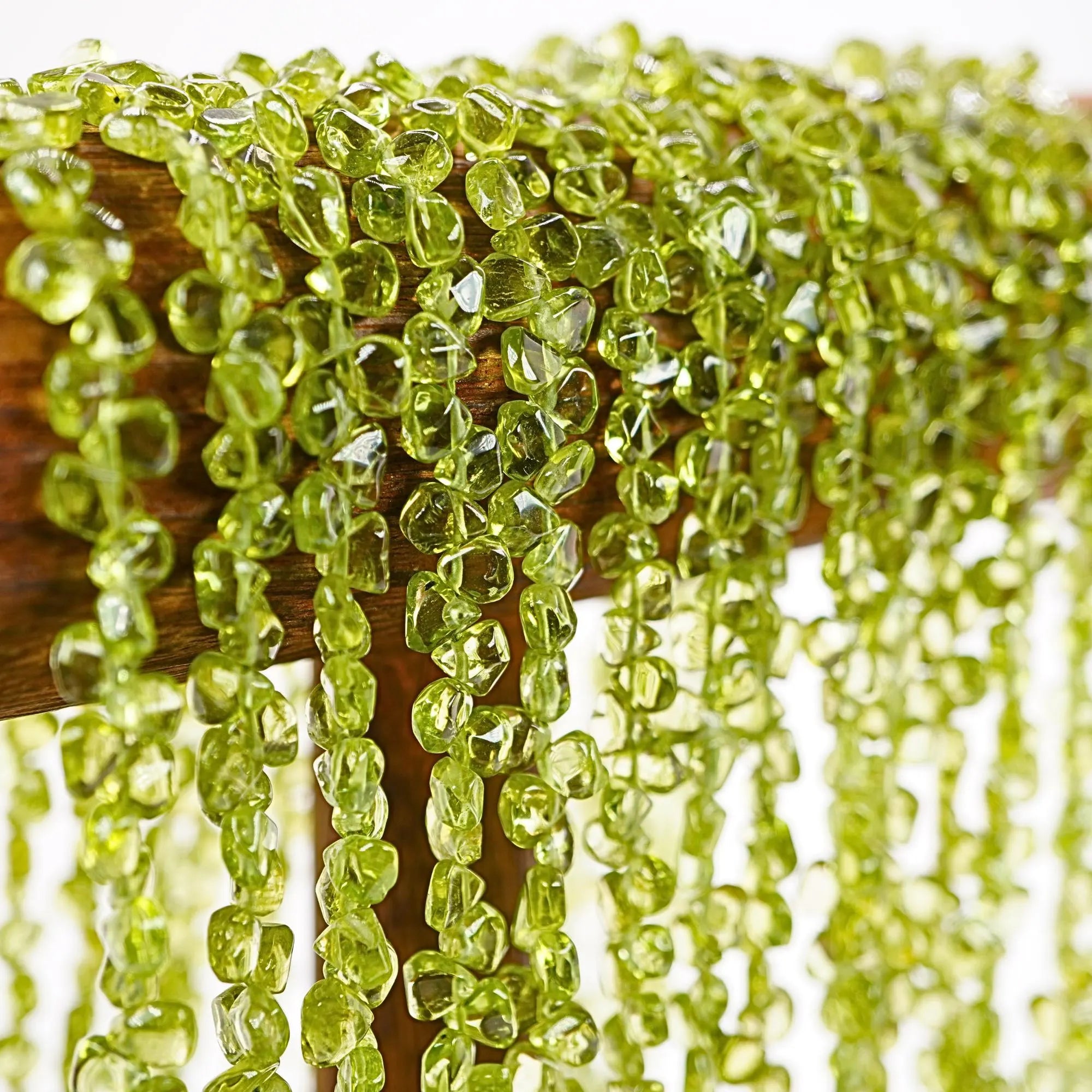 Peridot Smooth Heart Shape Gemstone Strand Beads