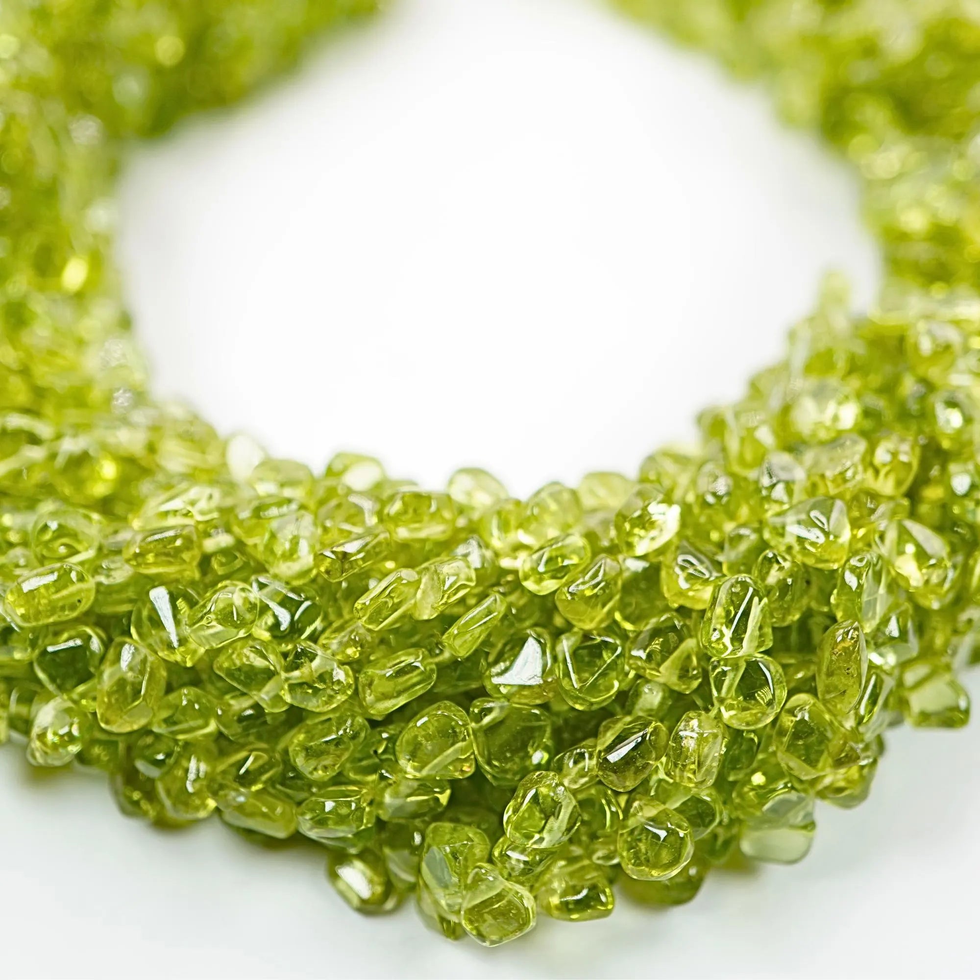Peridot Smooth Heart Shape Gemstone Strand Beads