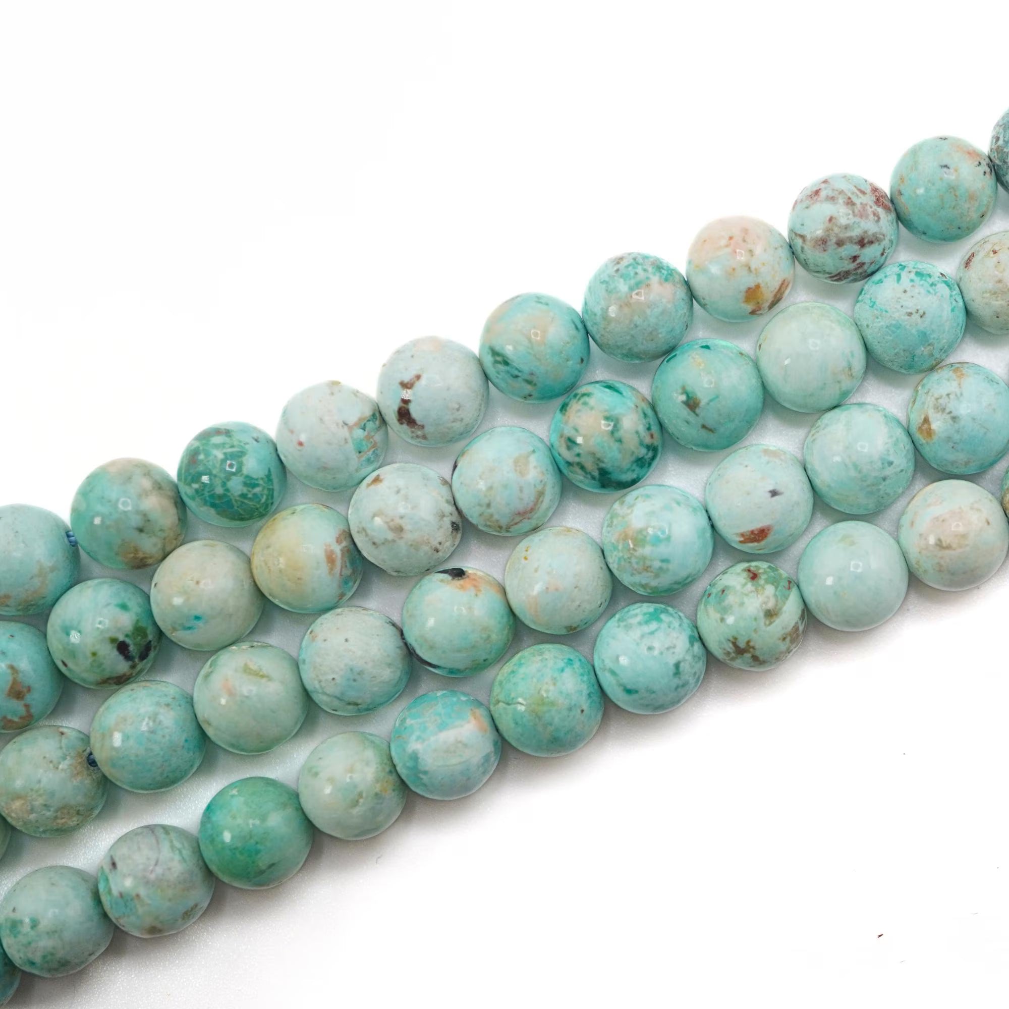 Peruvian Turquoise Smooth Round Shape Strand Beads