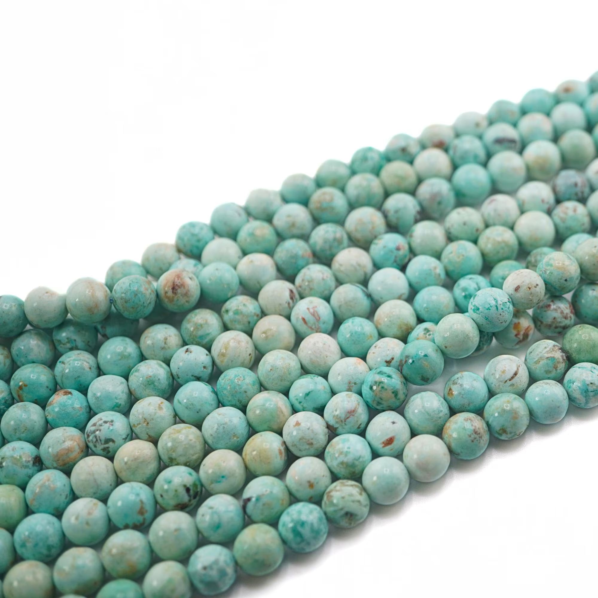 Peruvian Turquoise Smooth Round Shape Strand Beads