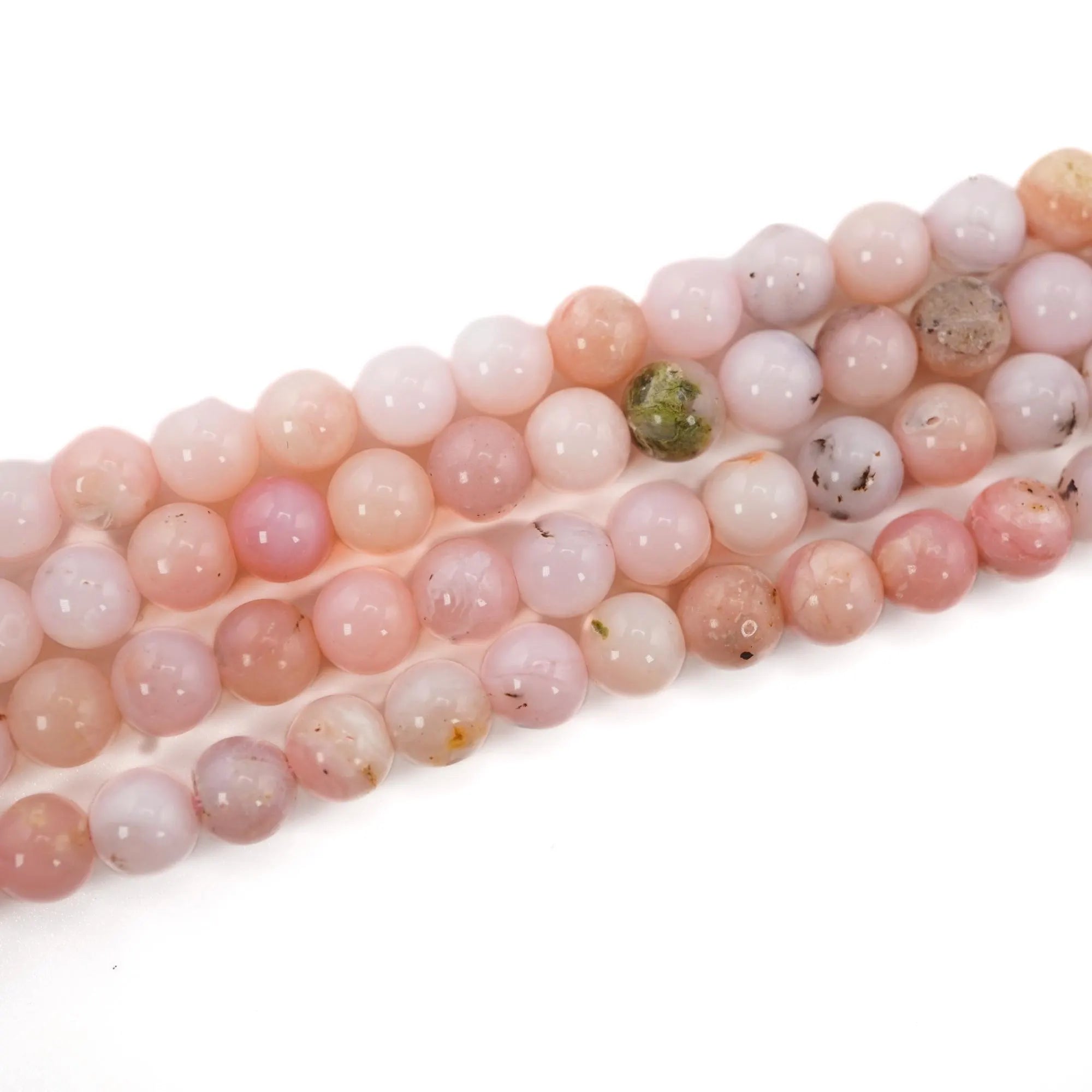 Pink Opal Round Shape Gemstone Strand Beads