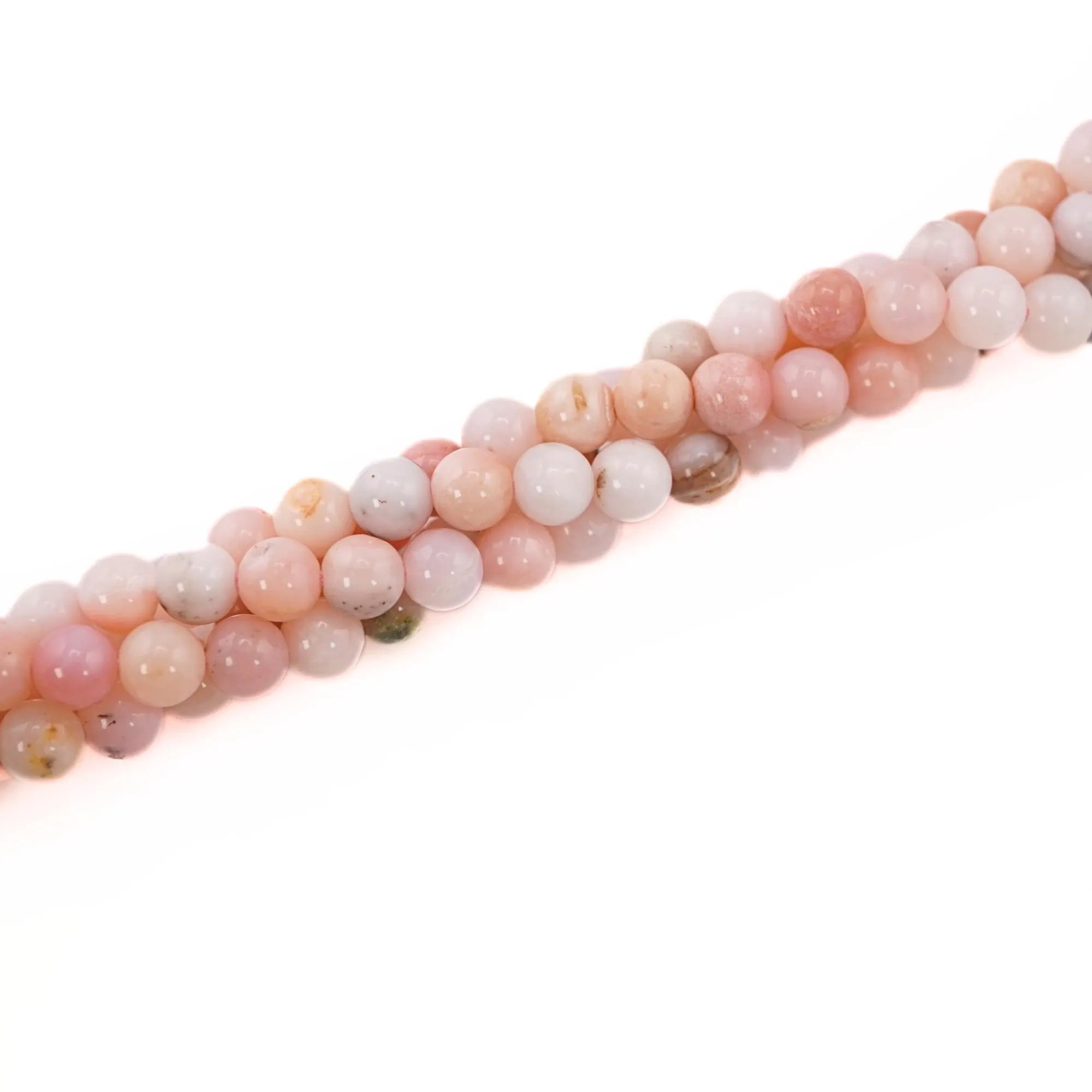 Pink Opal Round Shape Gemstone Strand Beads