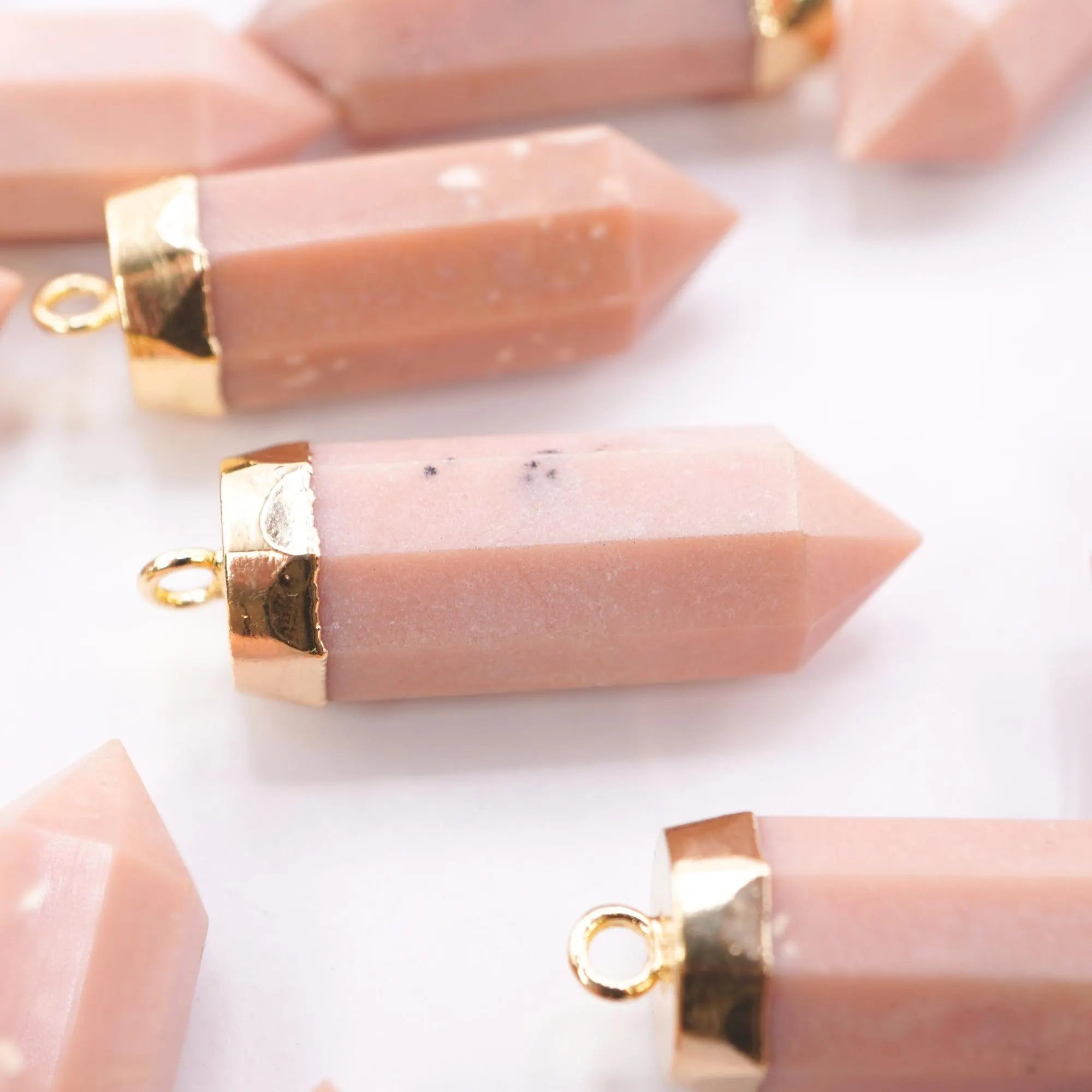 Electroplated Gemstone Charms for Jewelry Making