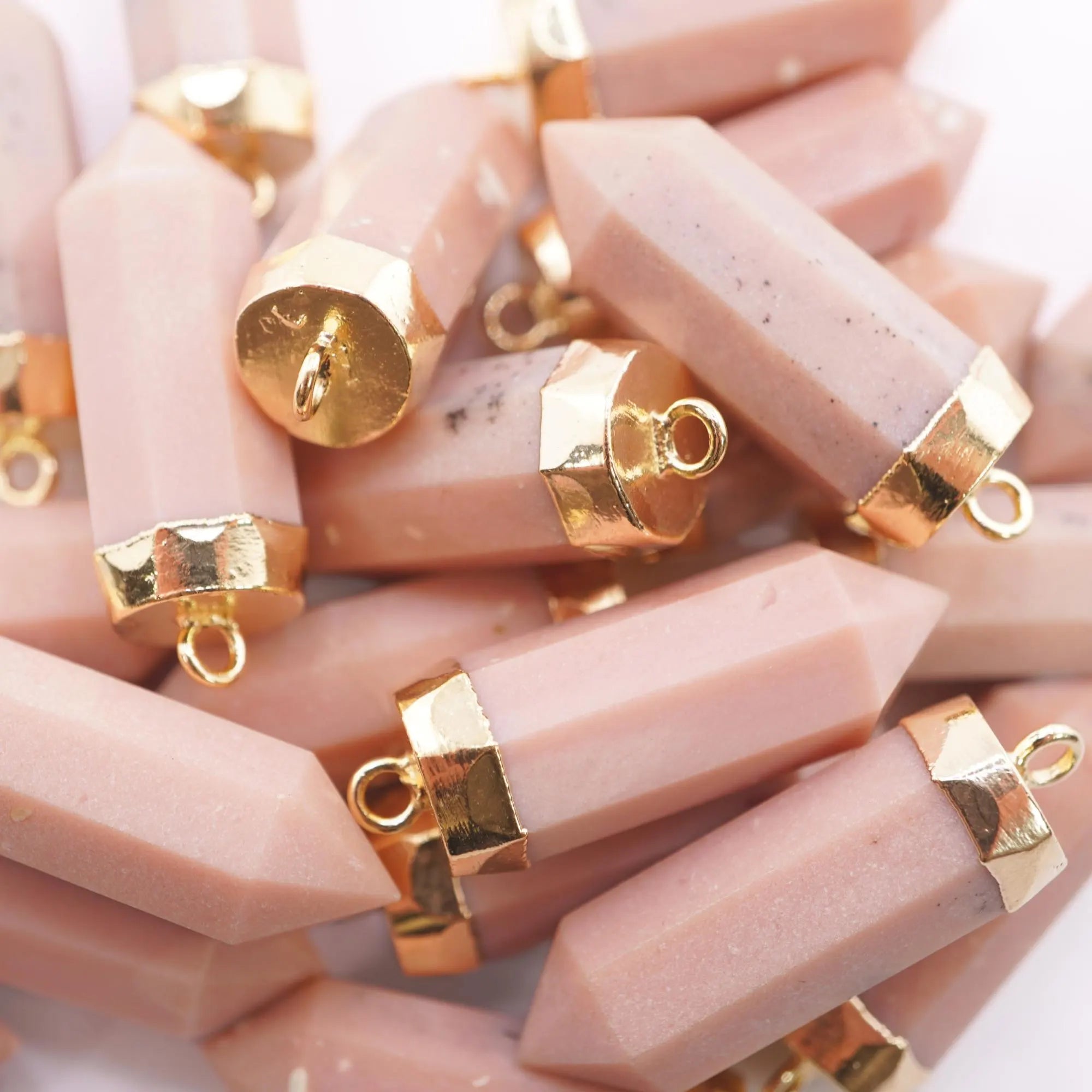 Pink Opal Spike Pendant Charm