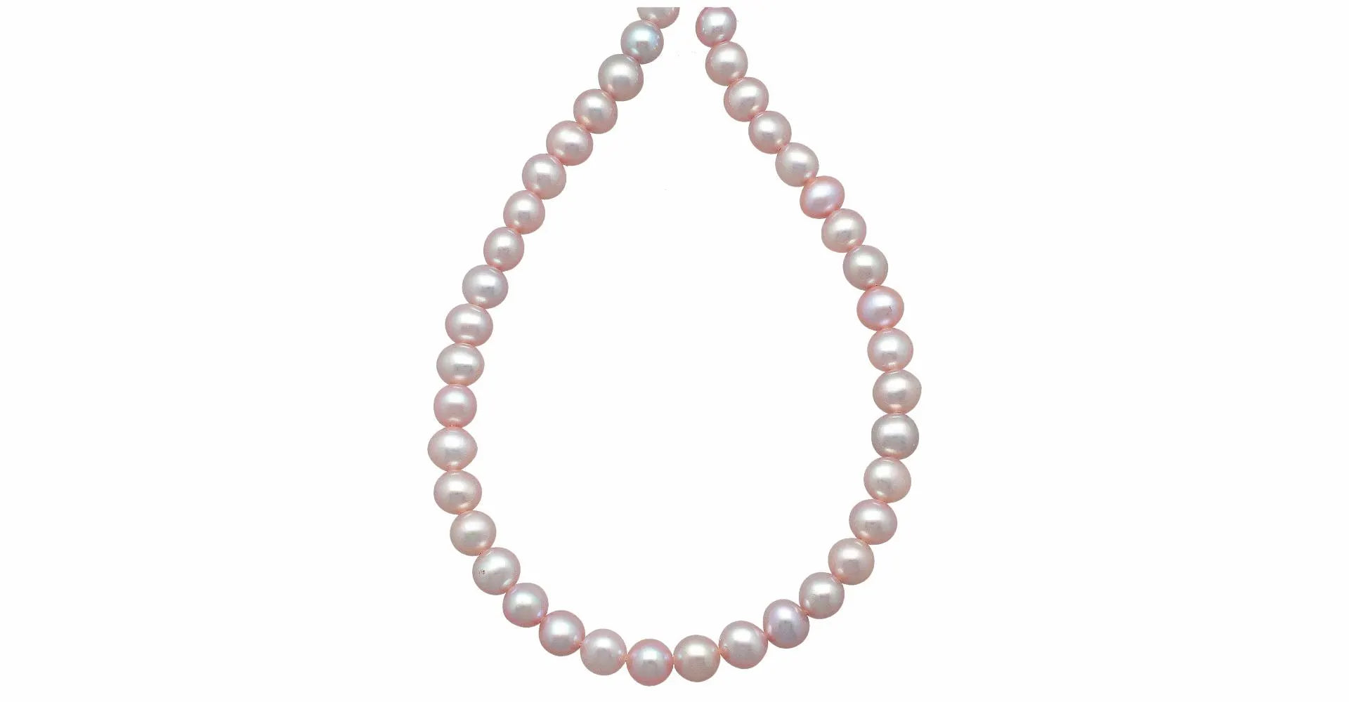 Pink Peach Freshwater Pearls Round Shape Strand Beads