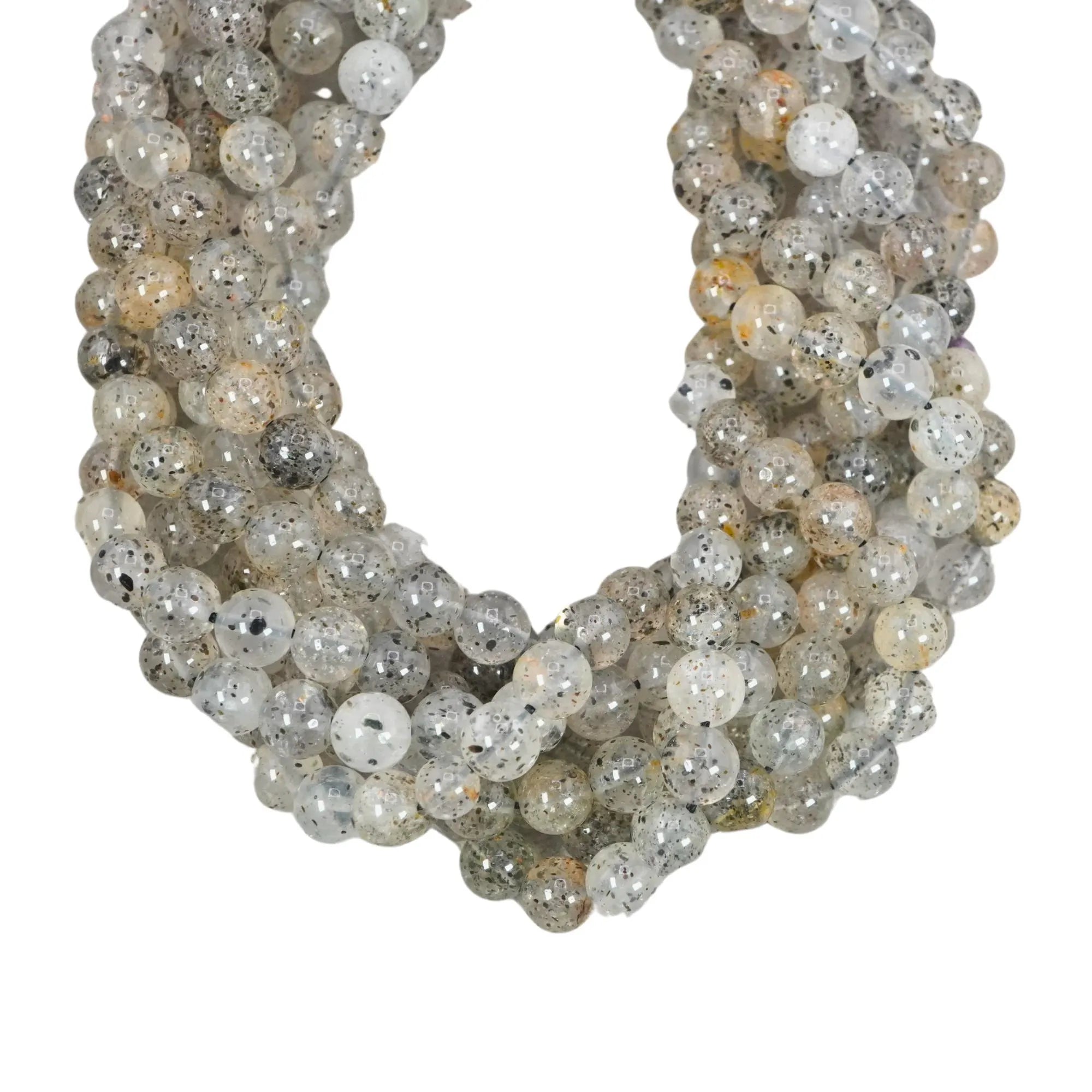 Pitaya Quartz Smooth Round Shape 8mm Gemstone Beads For Jewelry Making, 15" Strand