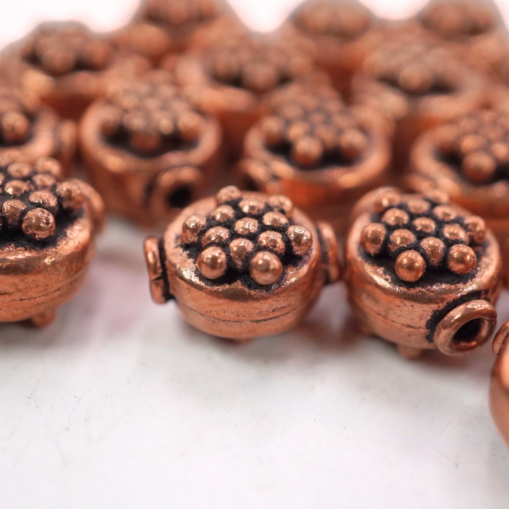 Pure copper disc beads TierraCast