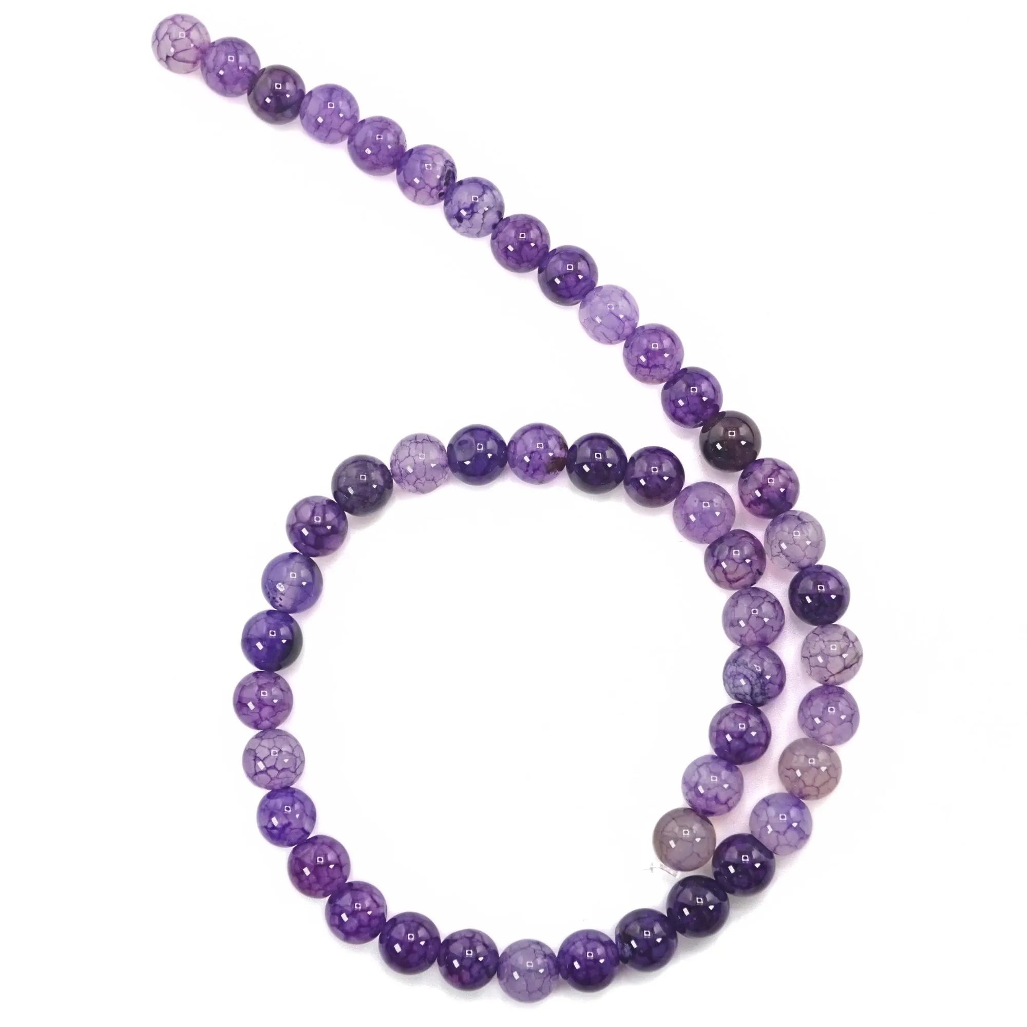 Purple Agate Gemstone Beads