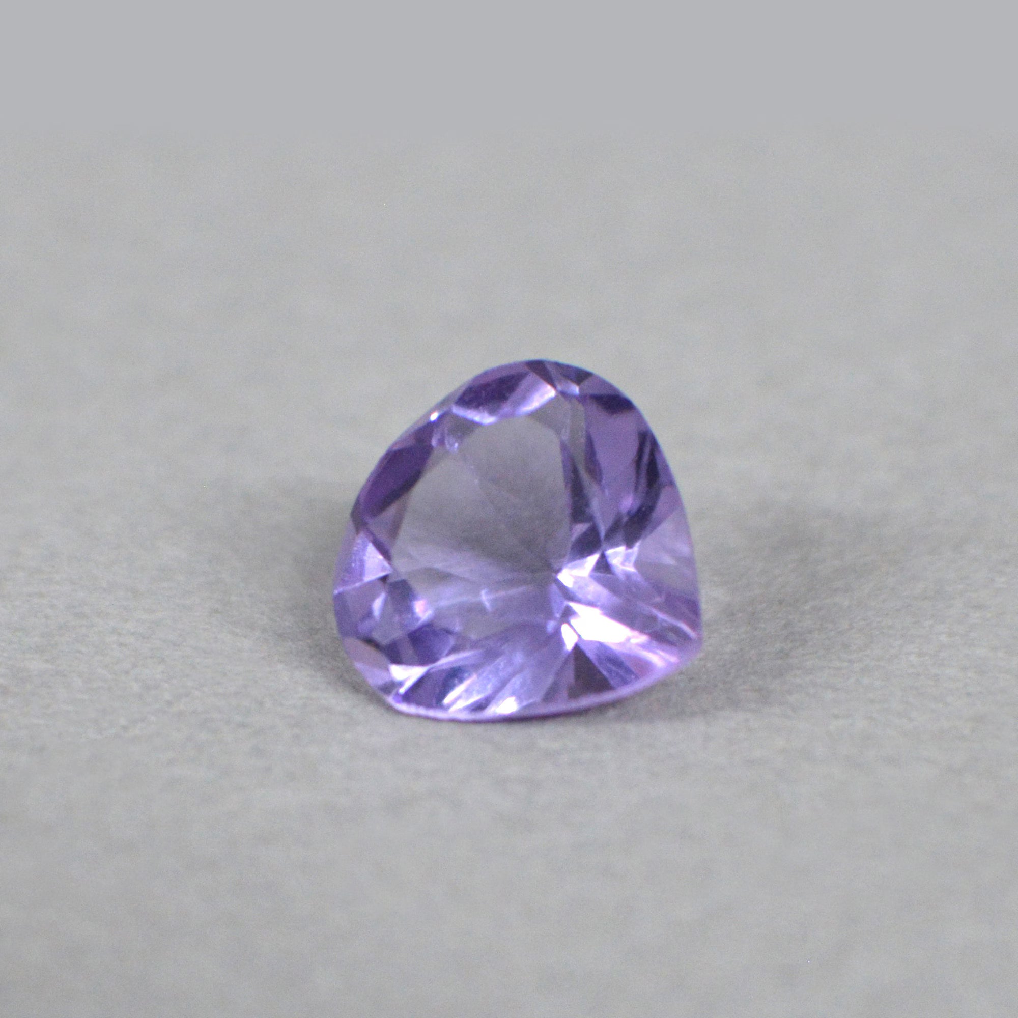 Purple Amethyst Faceted Heart Shape Loose Gemstone