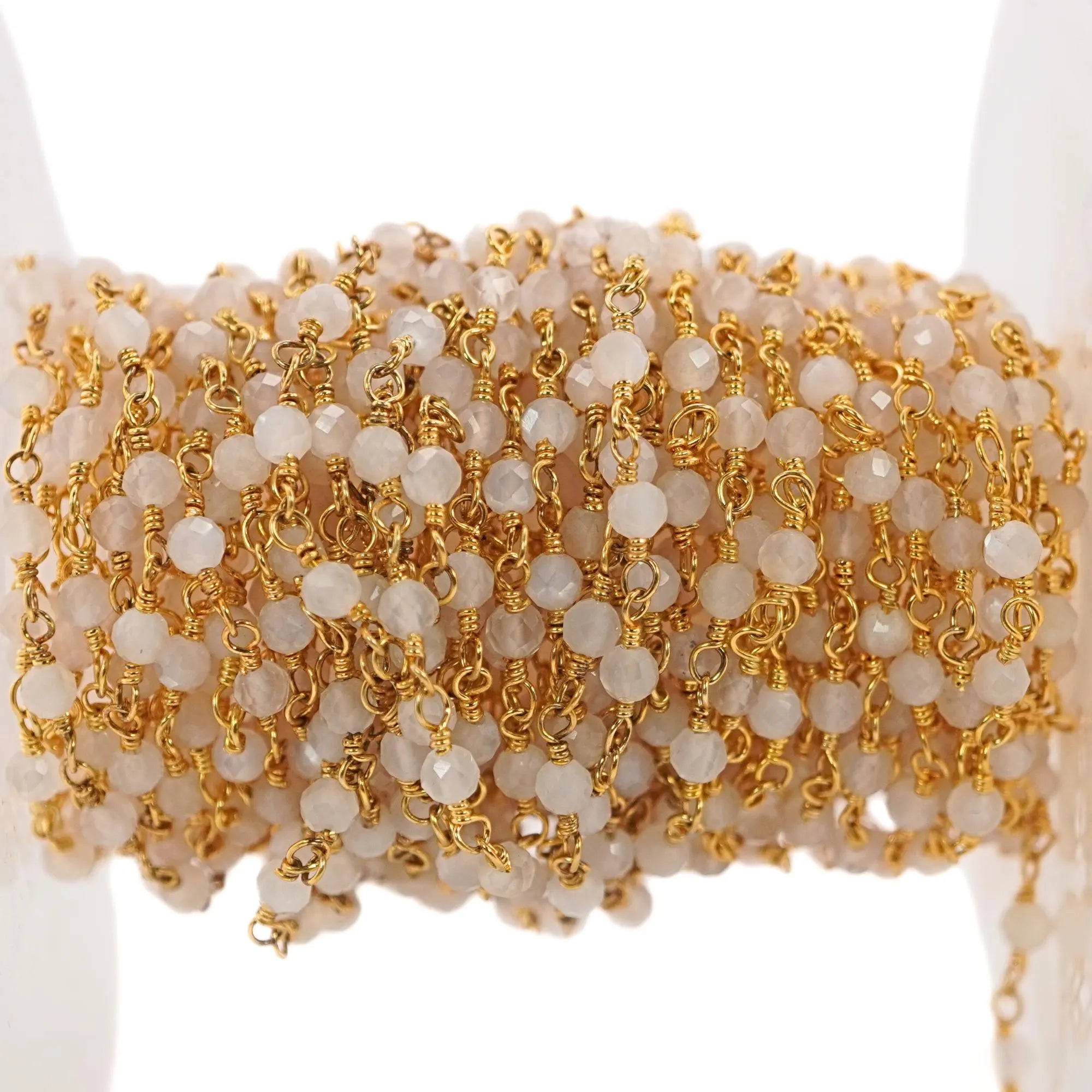 Quartz gemstone rosary chain