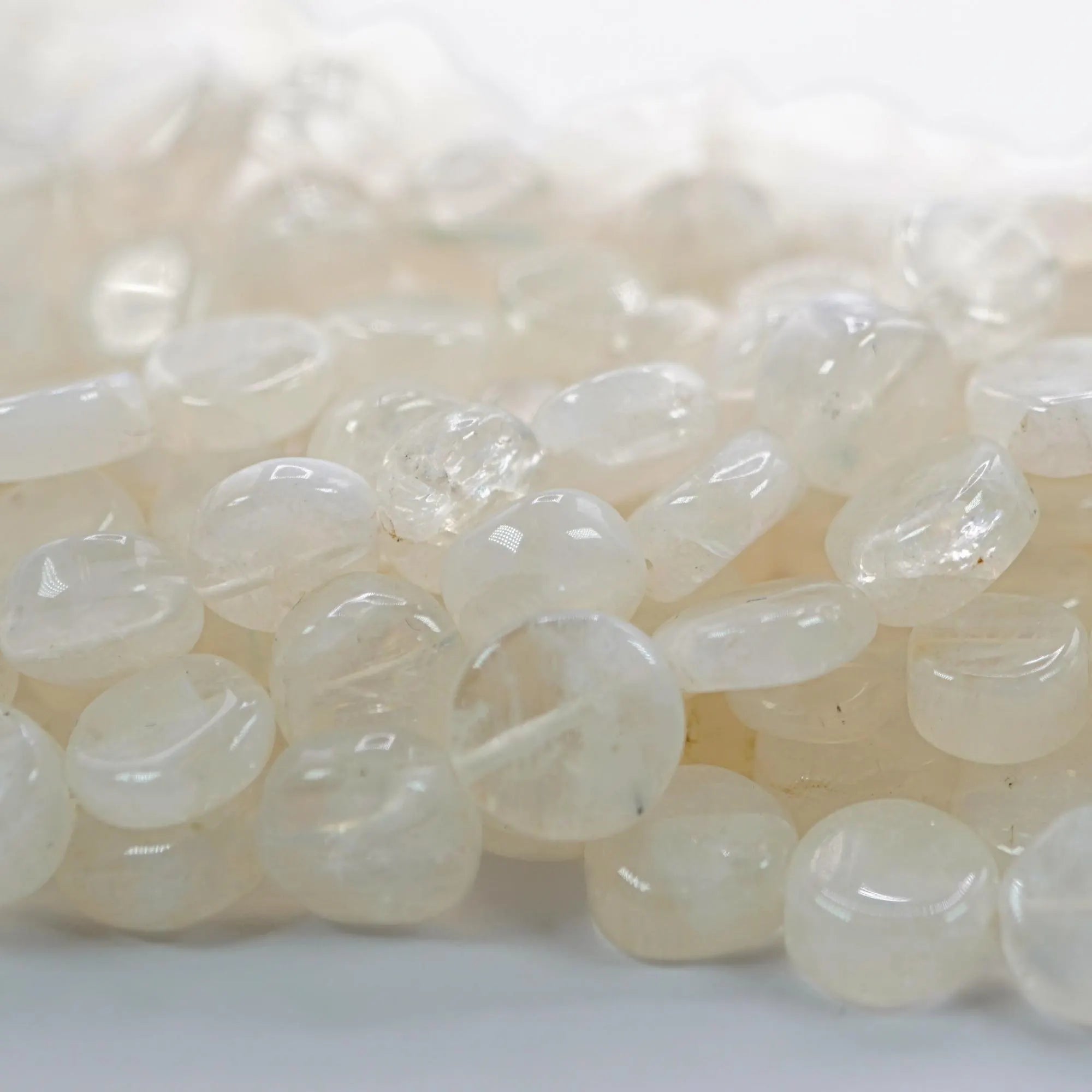 Rainbow moonstone gemstone beads strand
