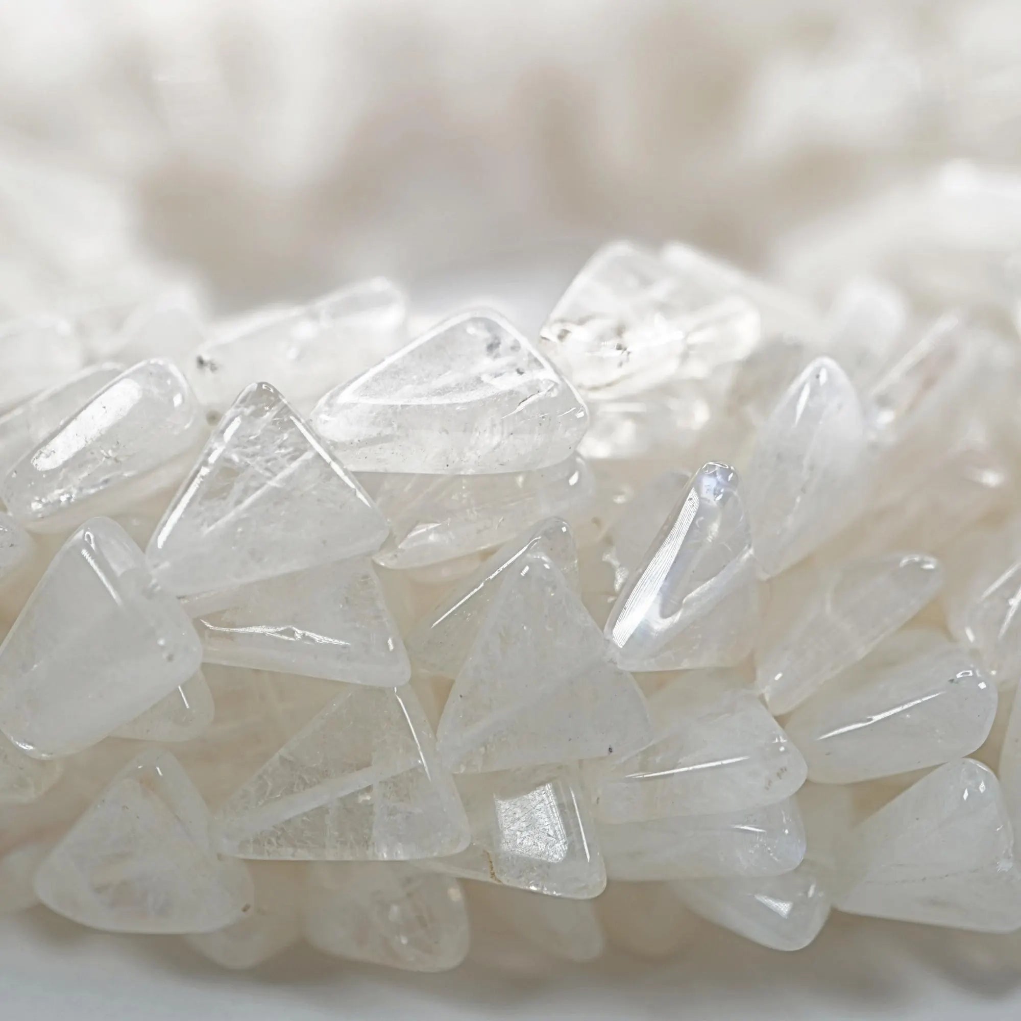 Moonstone gemstone triangle shape beads