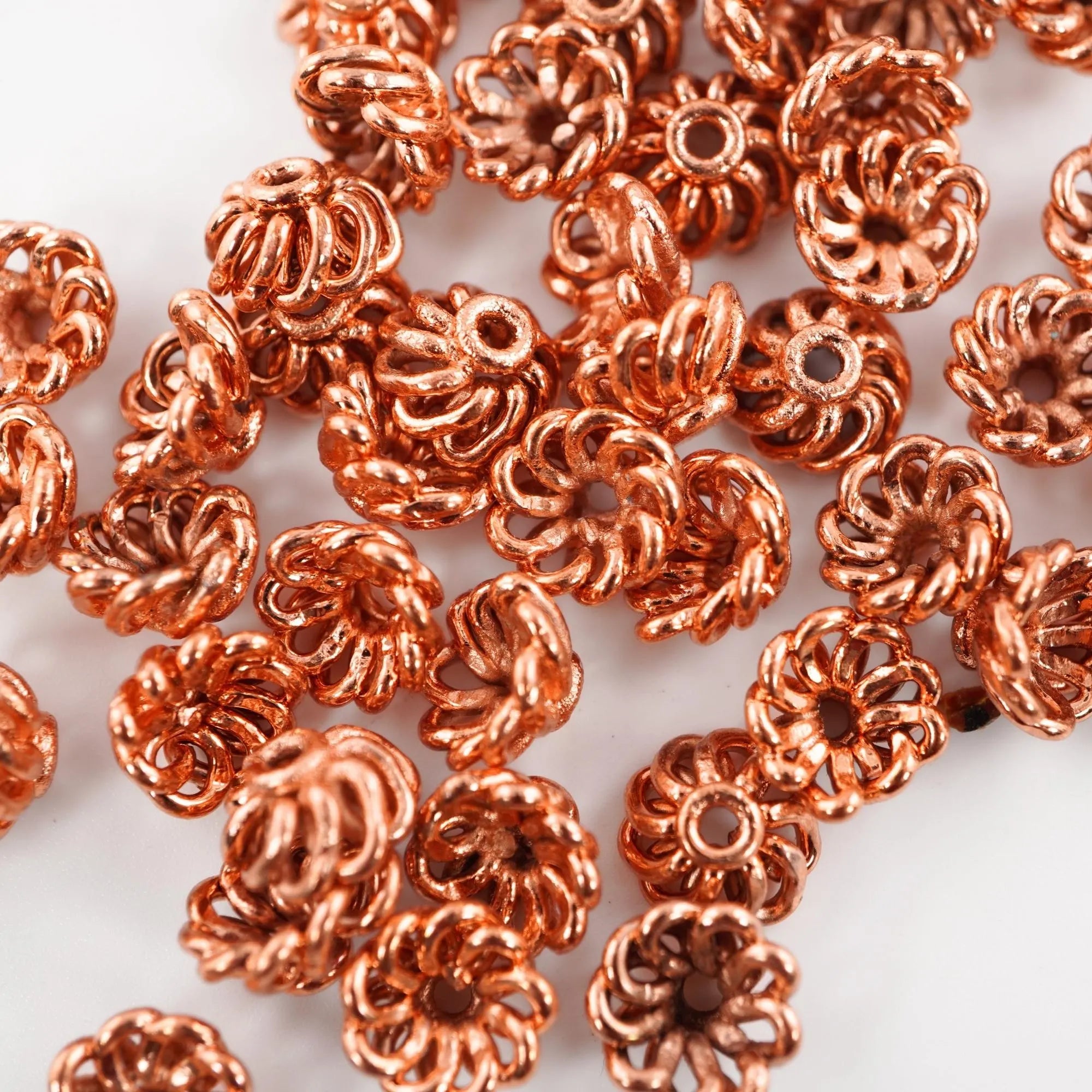 Real Copper Antique Beads 20 Pcs Set