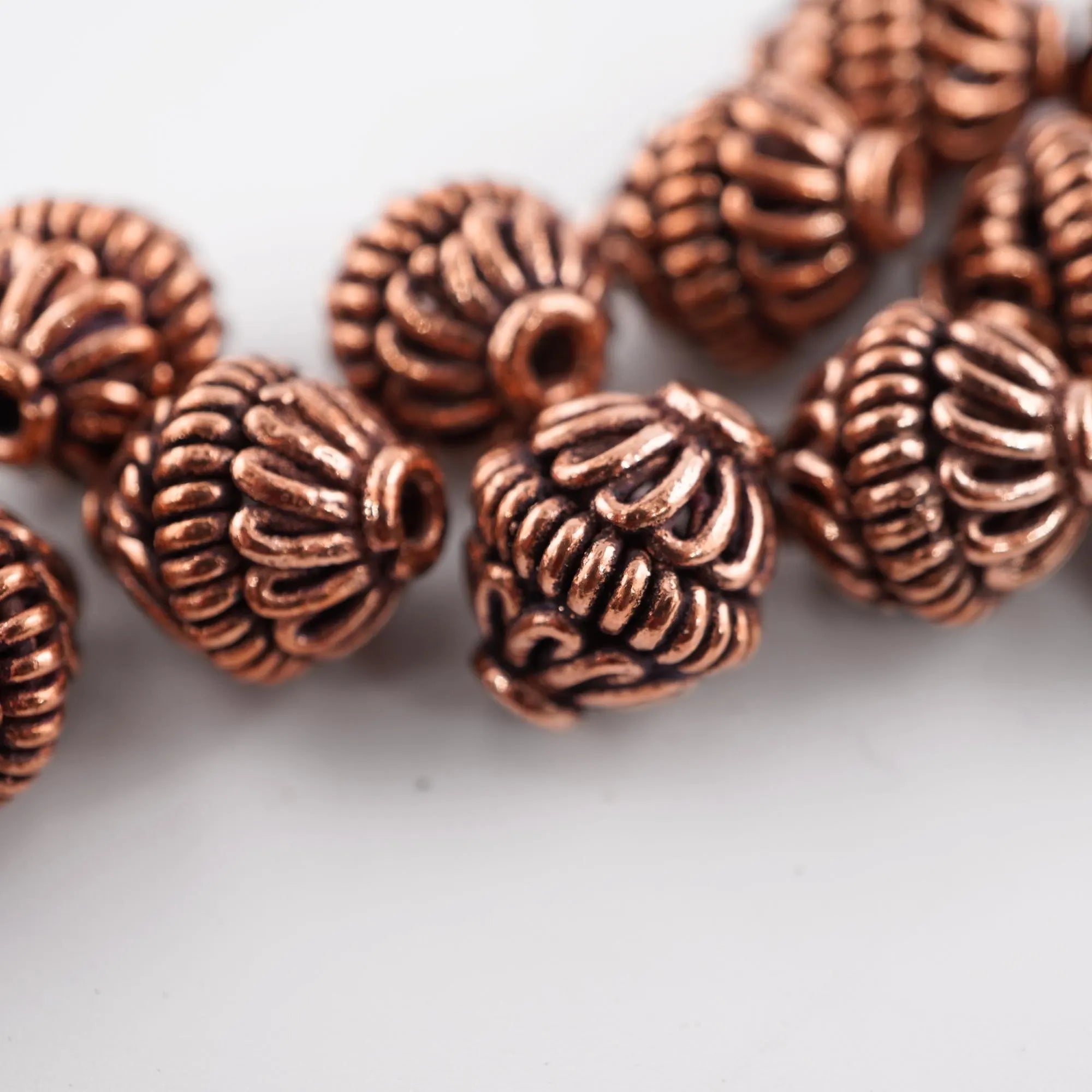 Real Copper Beads for Boho Jewelry Making