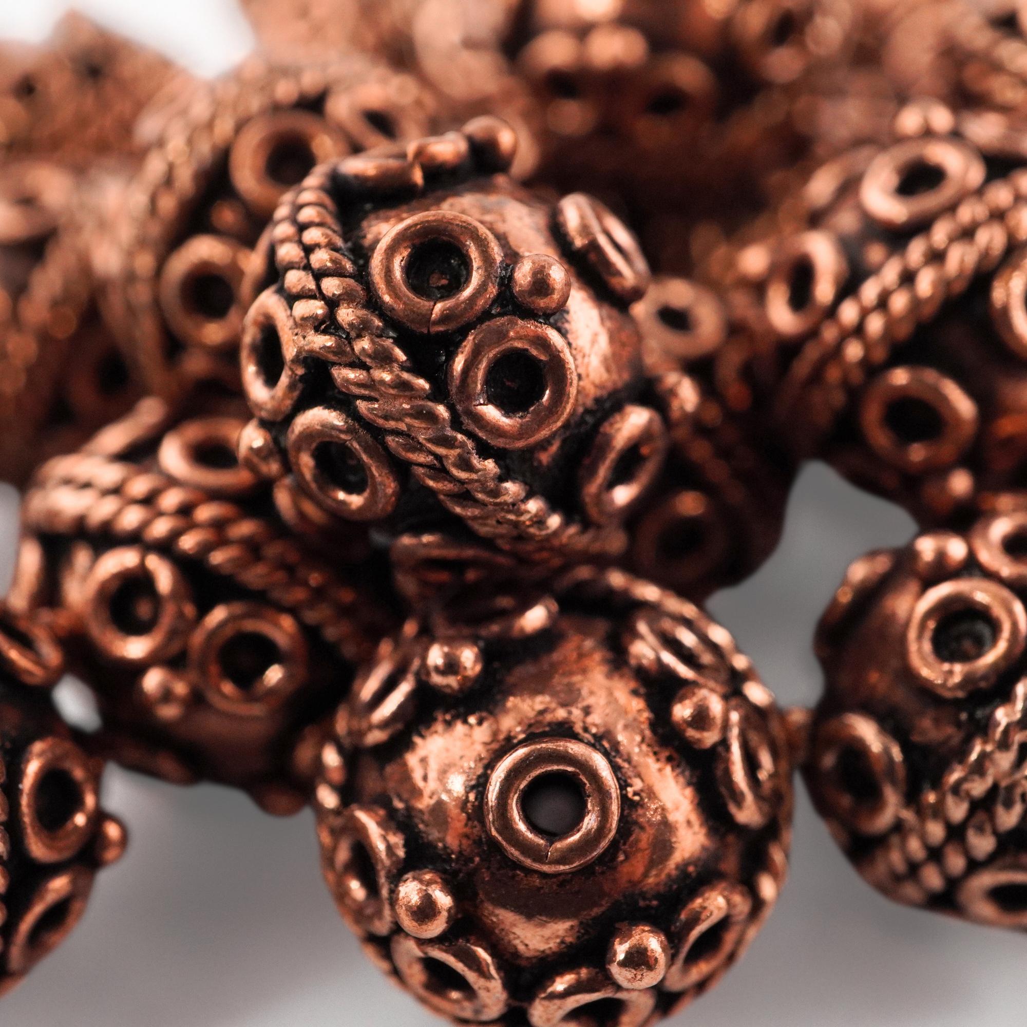 Real Copper Metal Beads for Crafting