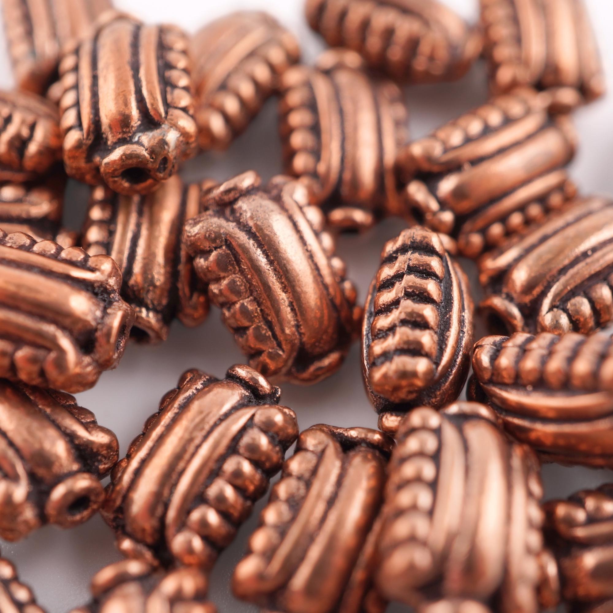 Real copper beads for boho crafts