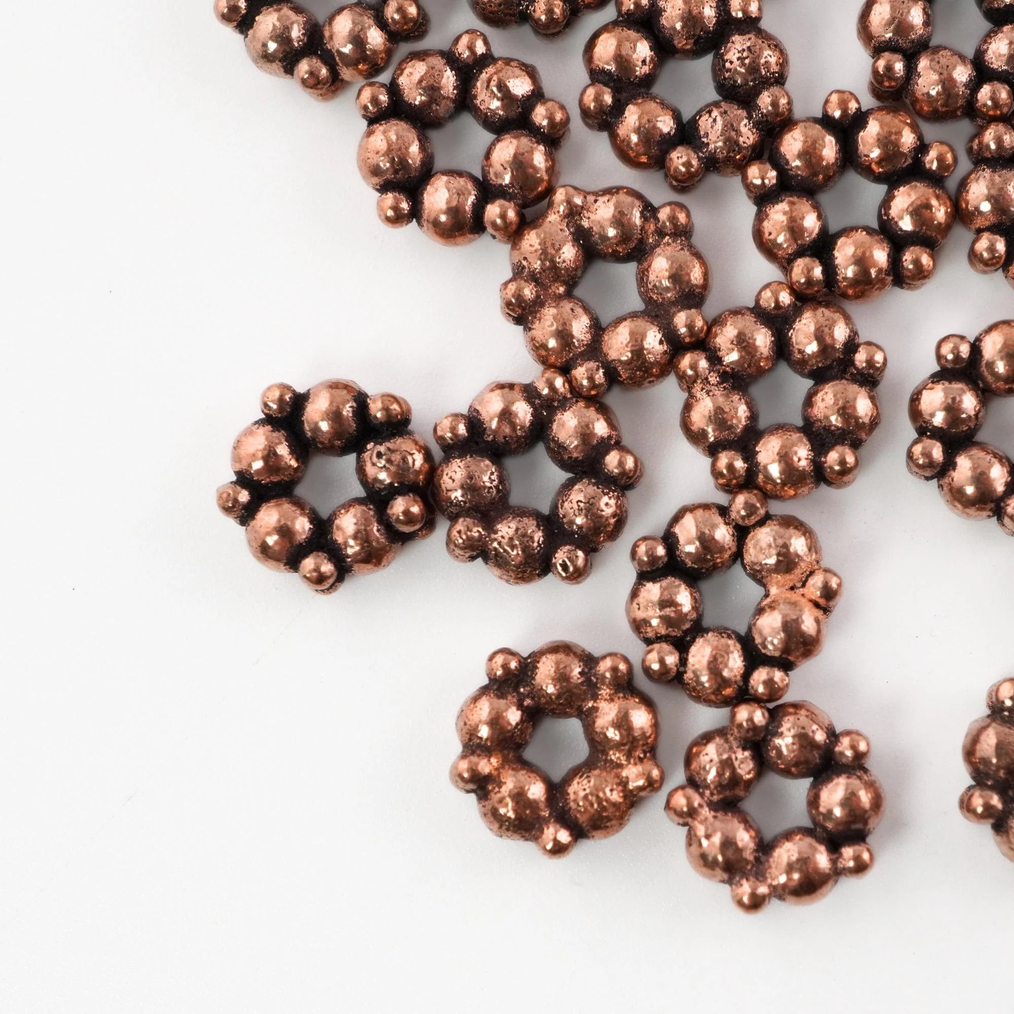 Real metal daisy beads for jewelry making